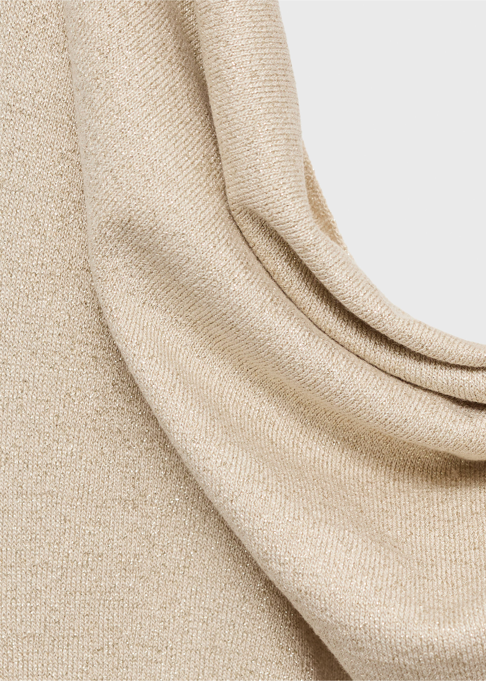 Lurex halter-neck top - Details of the article 8, Gold. Ref: 17071175-00.