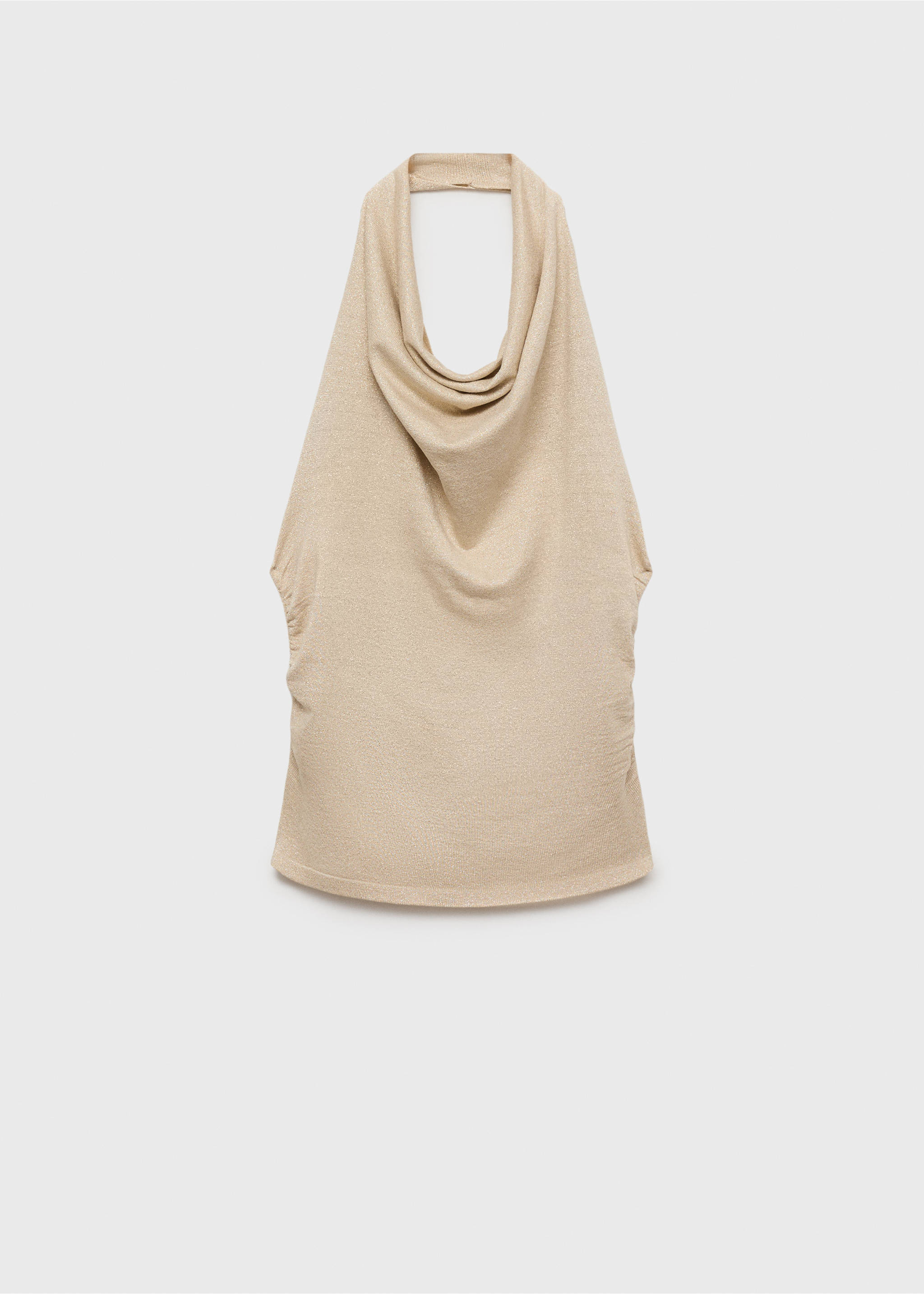 Lurex halter-neck top - Article without model, Gold. Ref: 17071175-00.