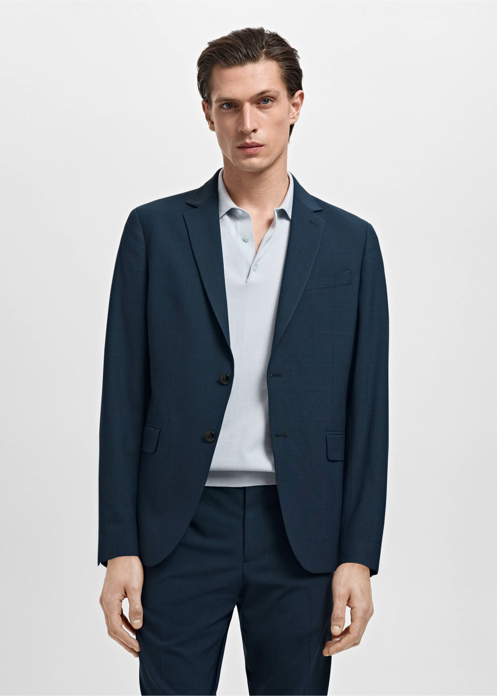 Americana vestit París súper slim fit - Pla mig, Blau indi. Ref: 17071176-00.