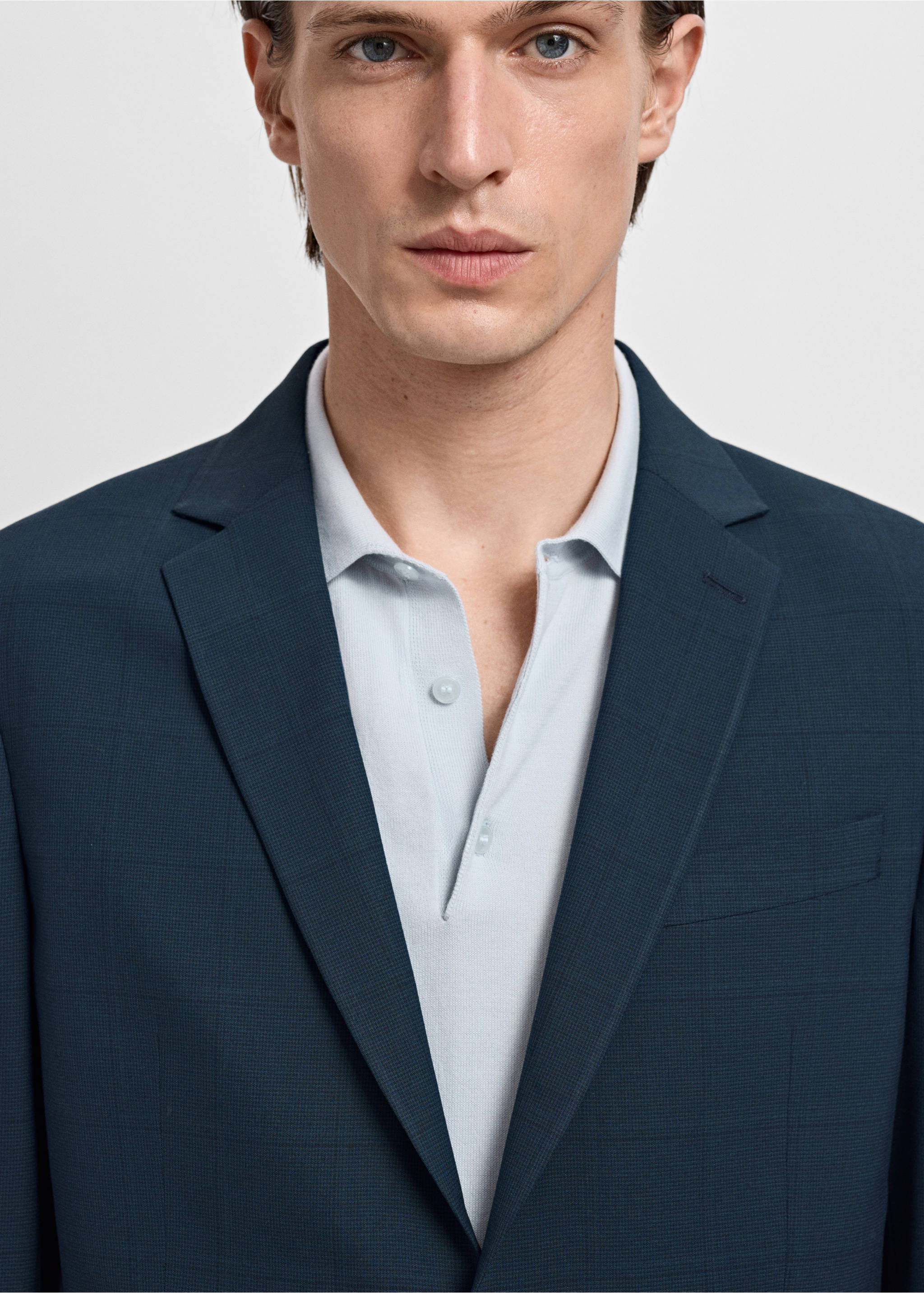 Americana vestit París súper slim fit - Detall de l'article 1, Blau indi. Ref: 17071176-00.