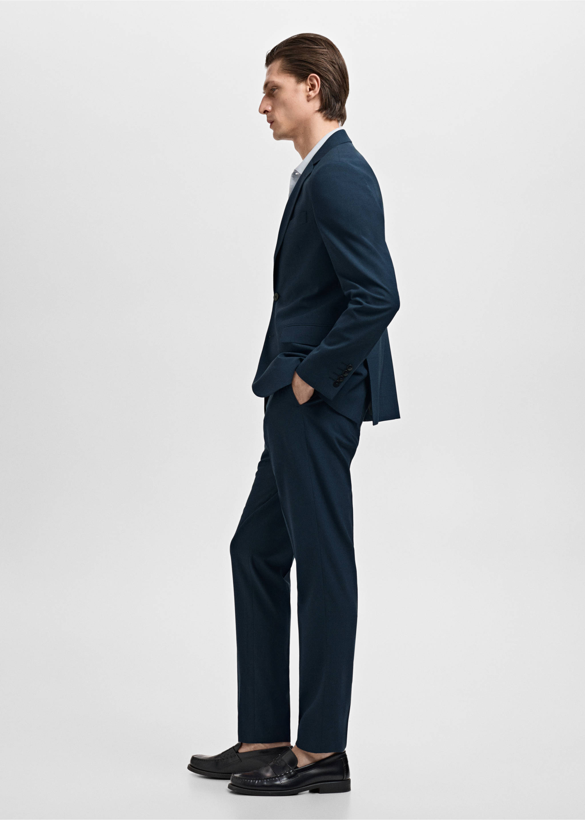 Americana vestit París súper slim fit - Detall de l'article 2, Blau indi. Ref: 17071176-00.