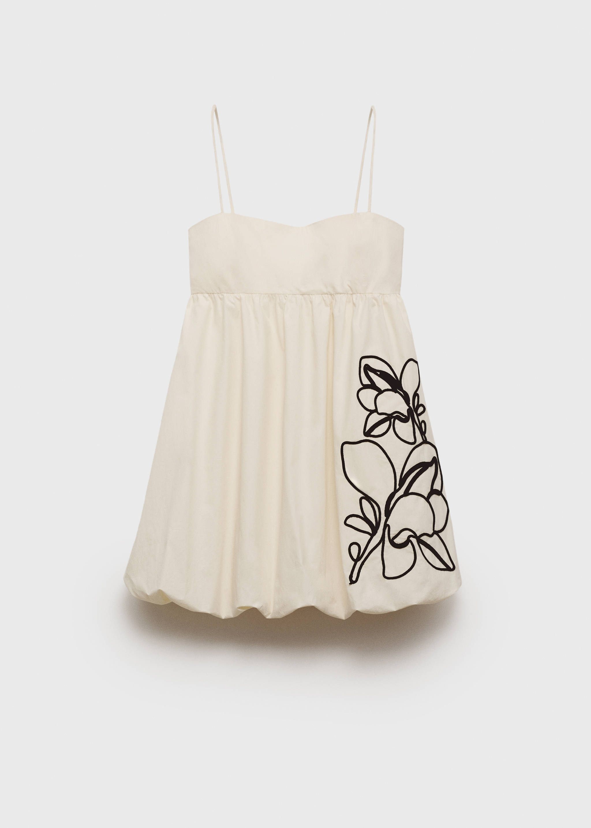 Balloon dress with embroidered flowers - Article without model