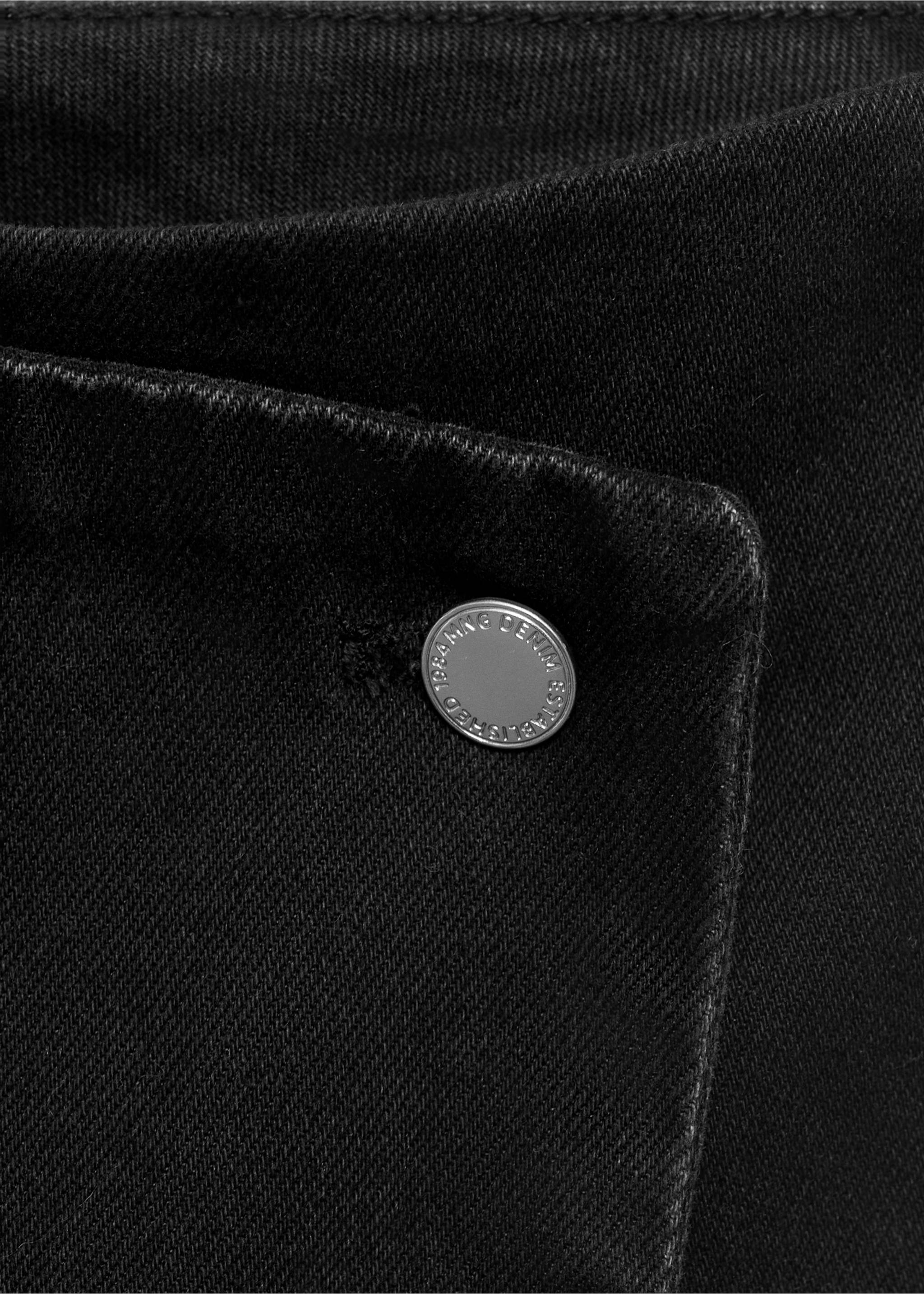 Denim wikkelbroekrok - Detail van het artikel 8, Black denim. Ref: 17071182-00.