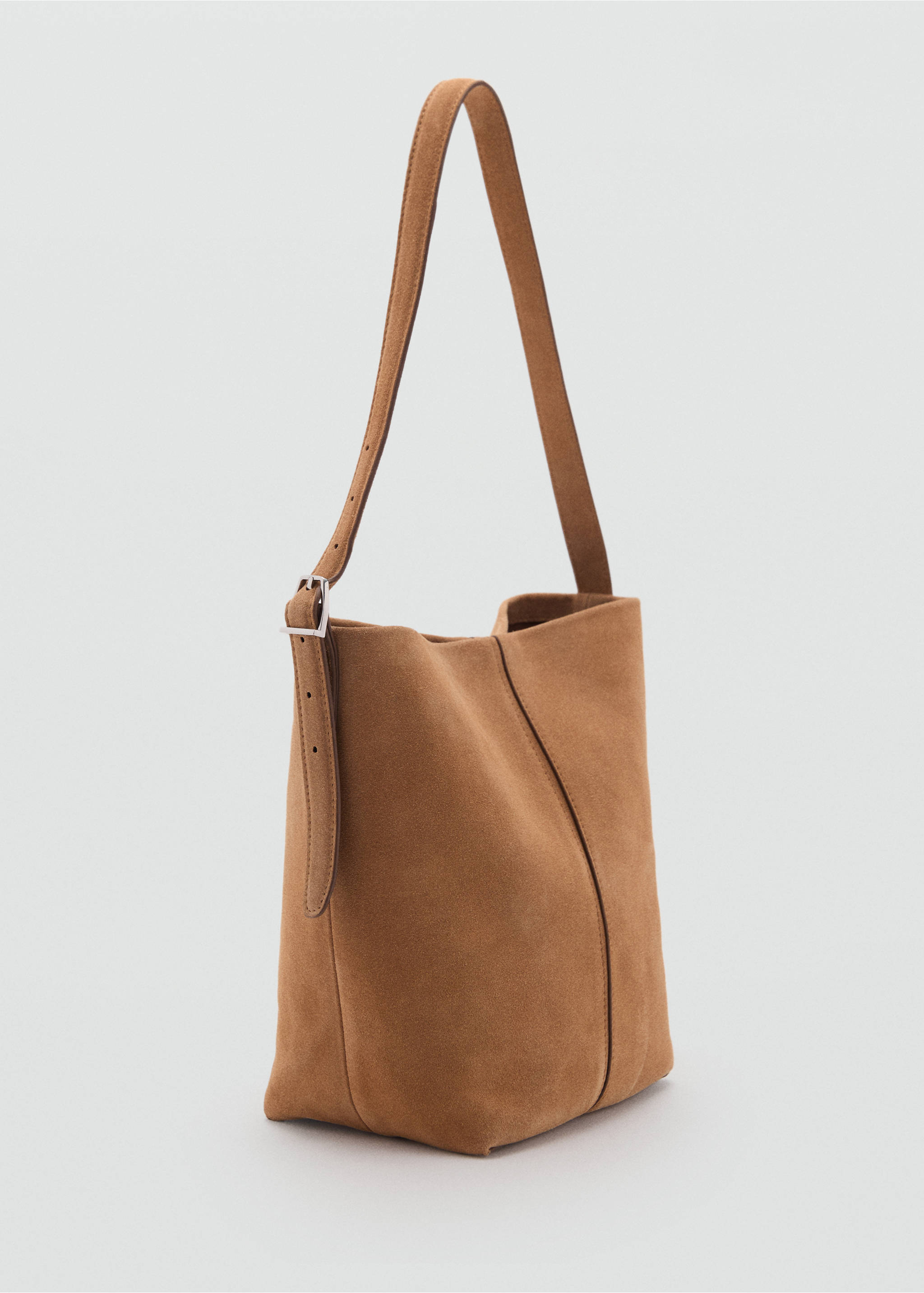 Leather bucket bag - Medium plane, Medium Brown. Ref: 17071184-00.