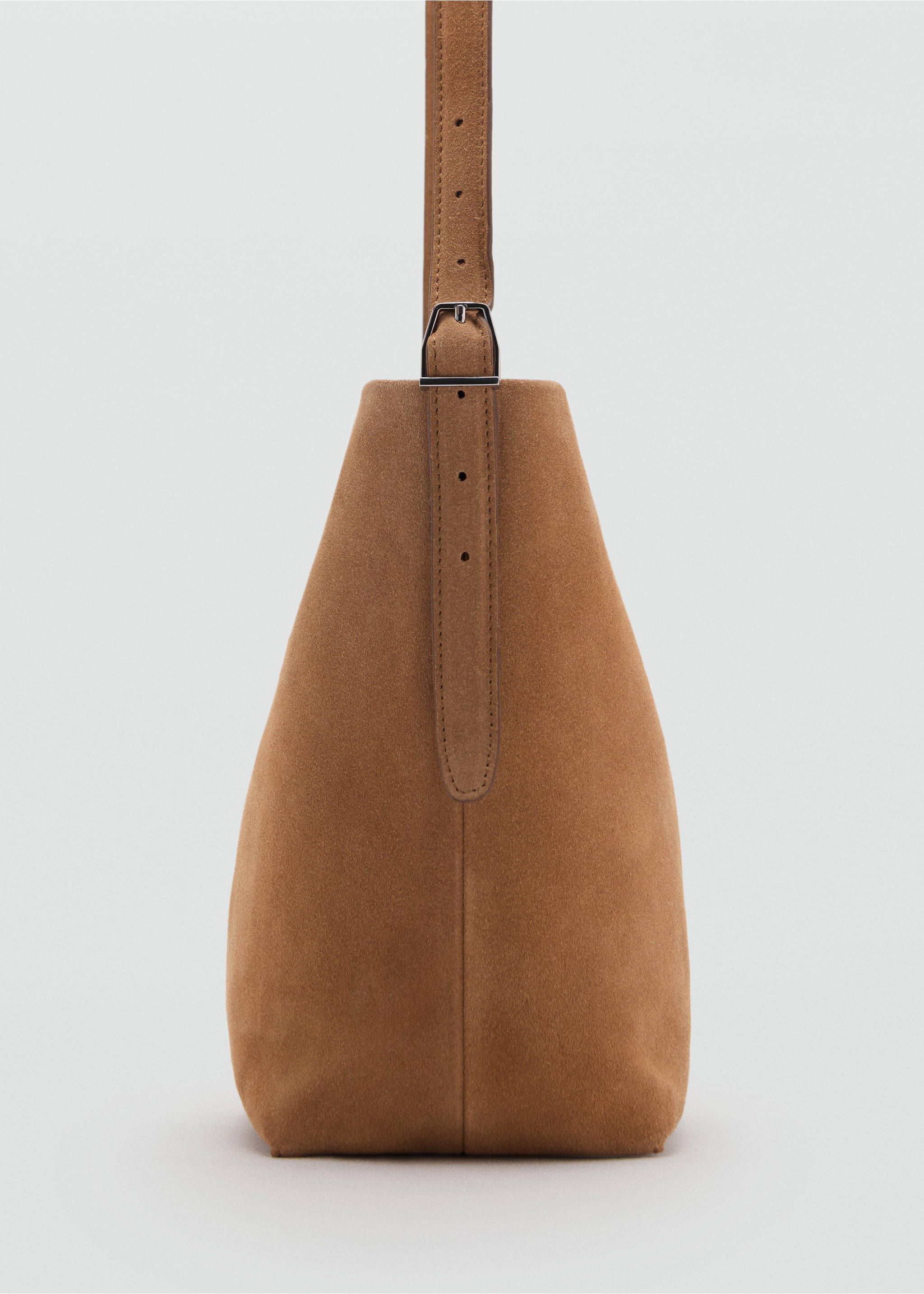 Leather bucket bag - Details of the article 1, Medium Brown. Ref: 17071184-00.