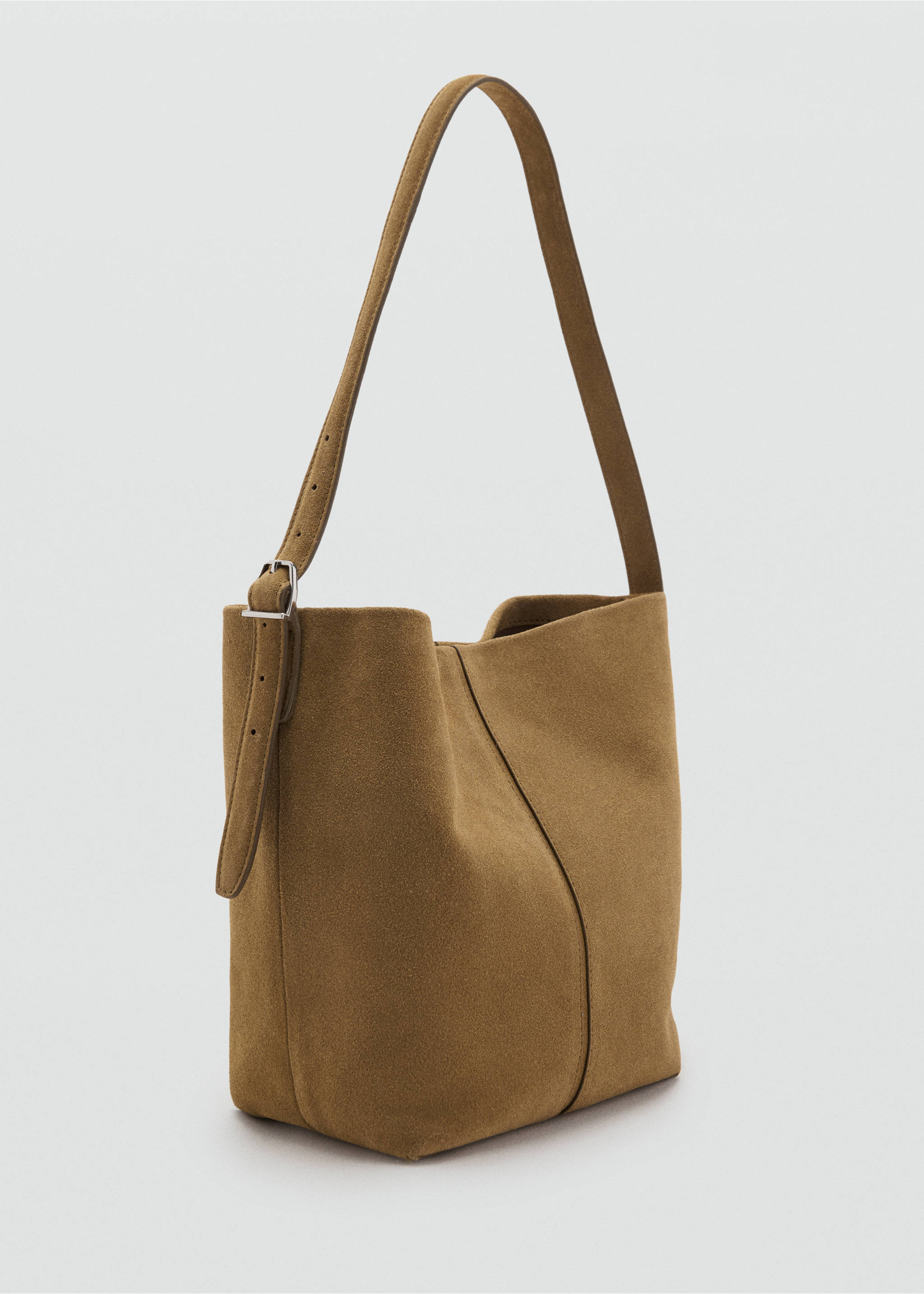 Leather bucket bag - Medium plane, Tobacco Brown. Ref: 17071184-00.