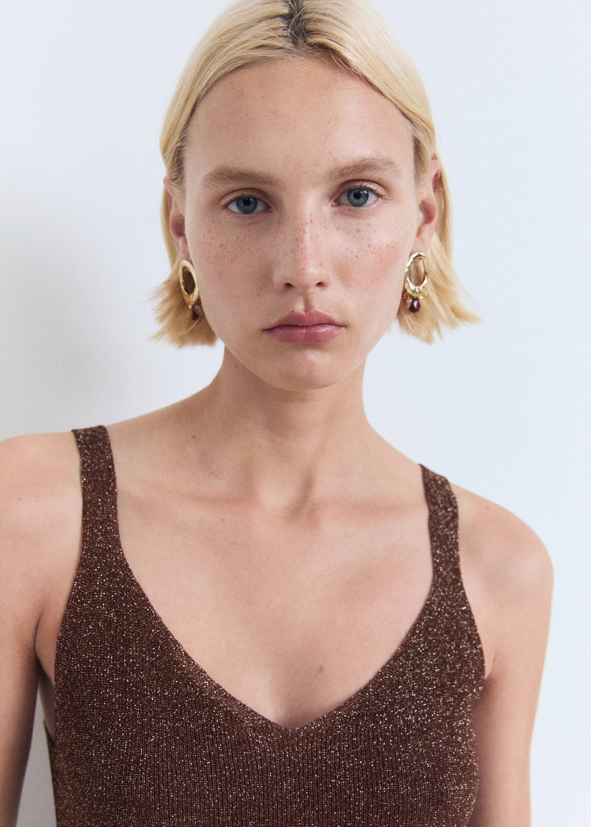 Lurex top met V-hals - Detail van het artikel 1