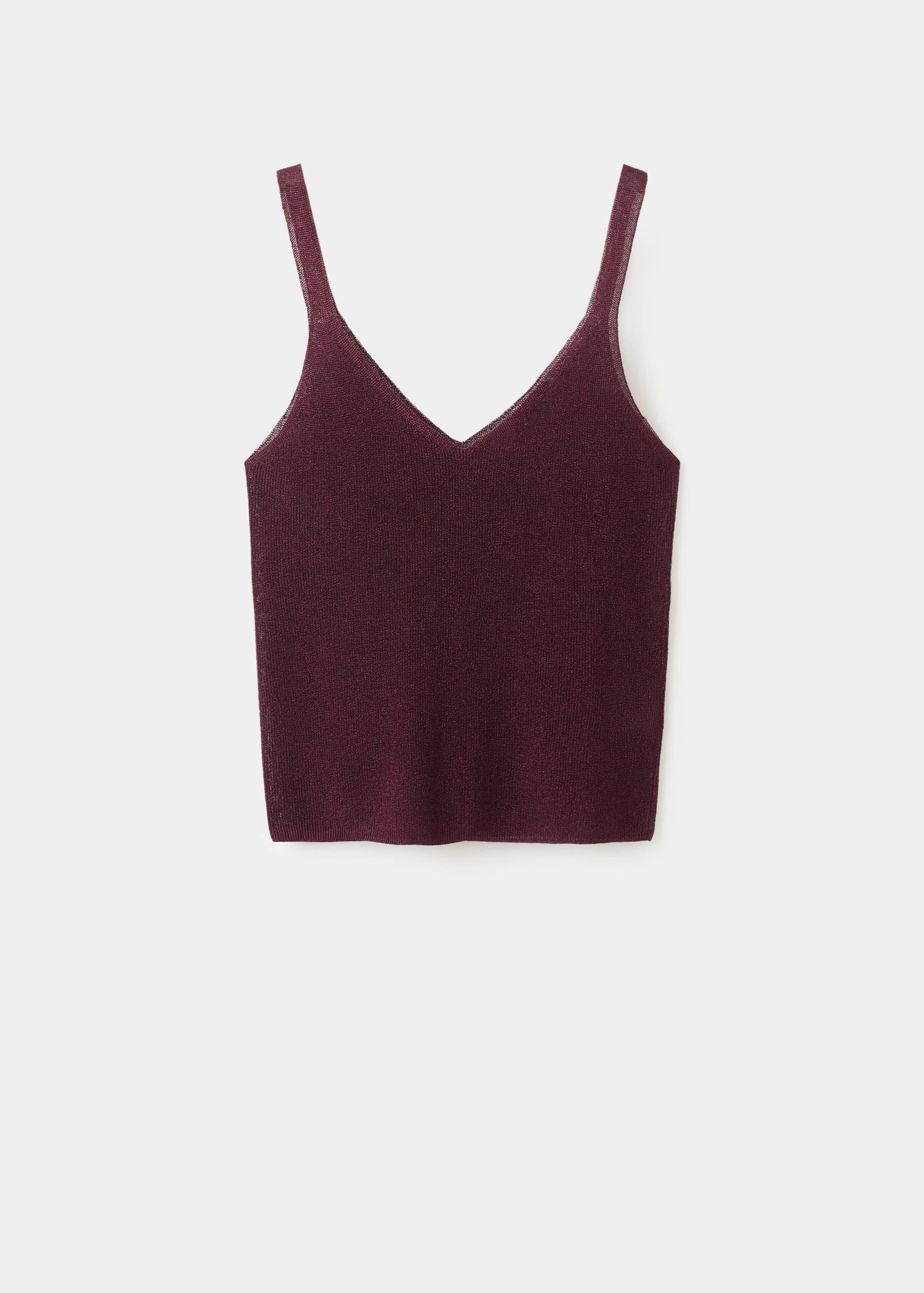 Top punto lúrex cuello pico - Artículo sin modelo