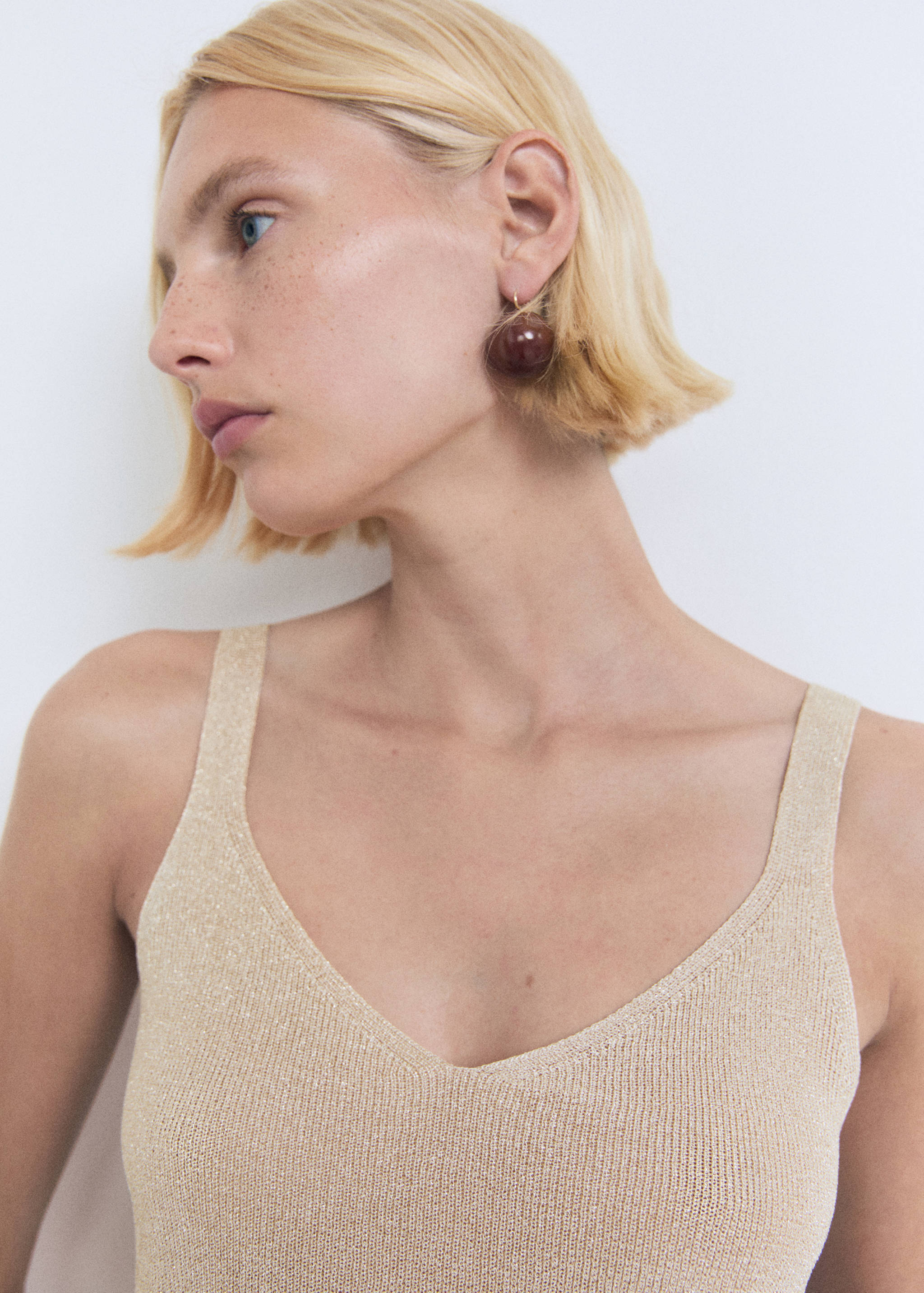 Lurex top met V-hals - Detail van het artikel 1