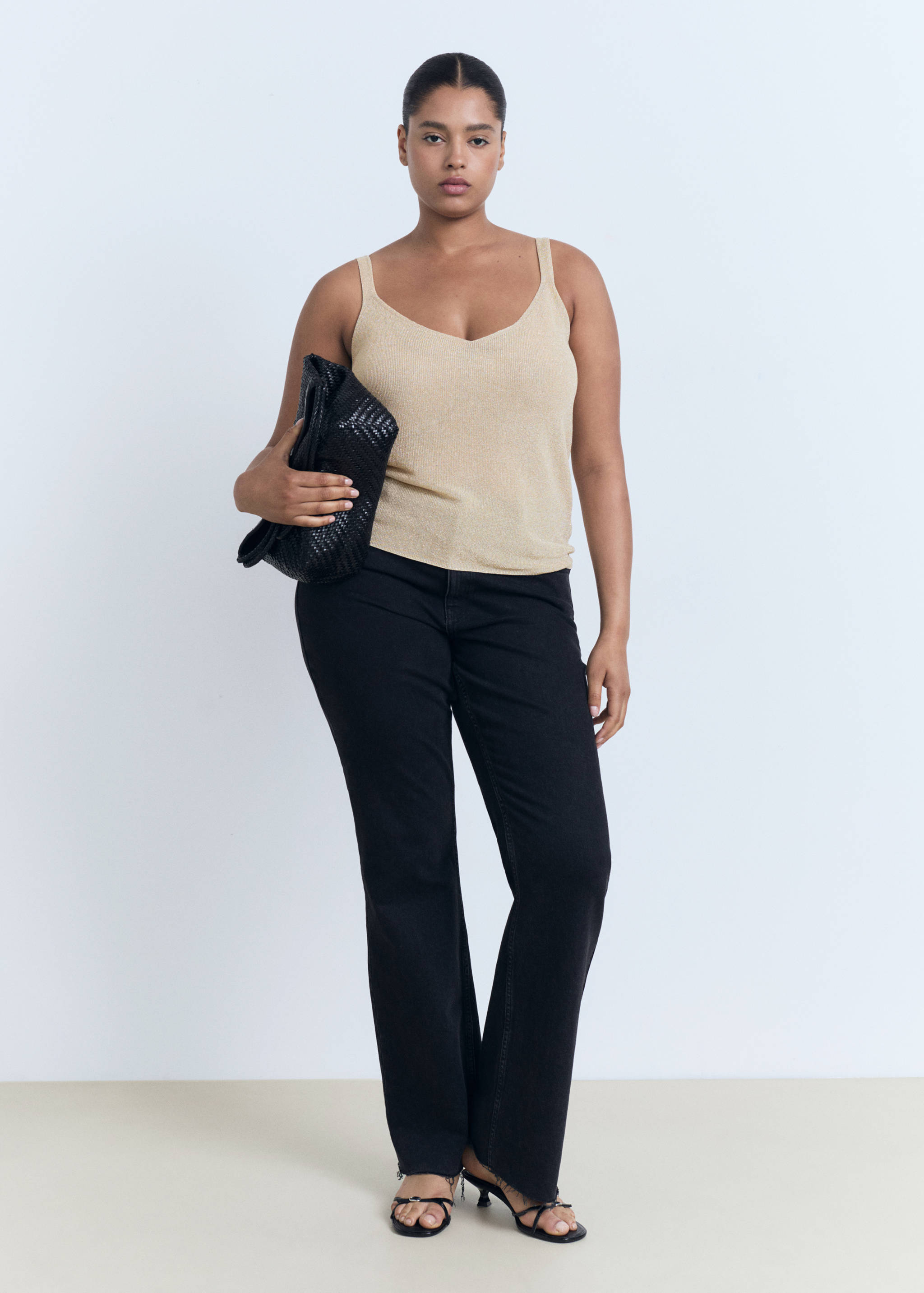 Lurex top met V-hals - Detail van het artikel 3