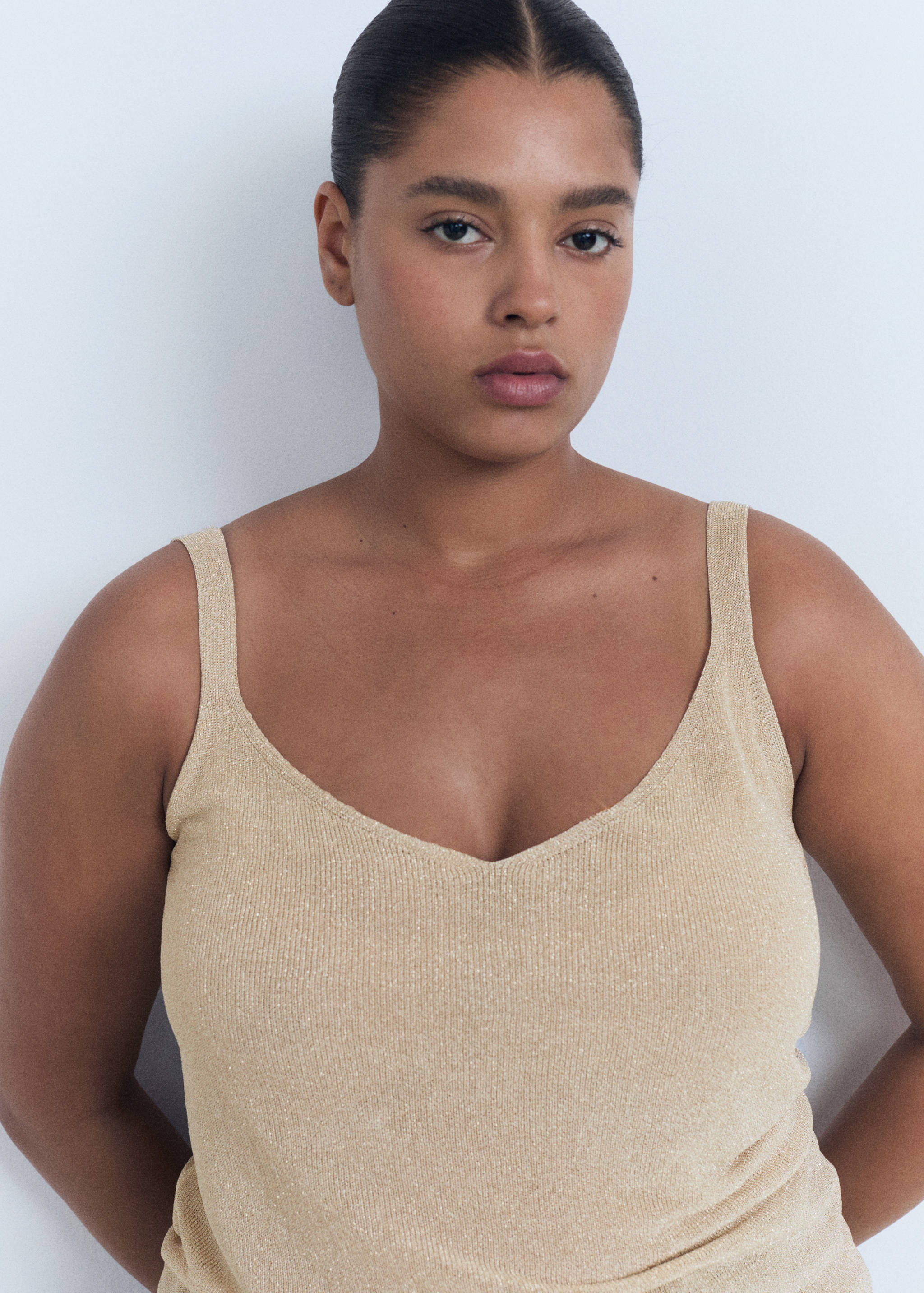 Lurex top met V-hals - Detail van het artikel 4