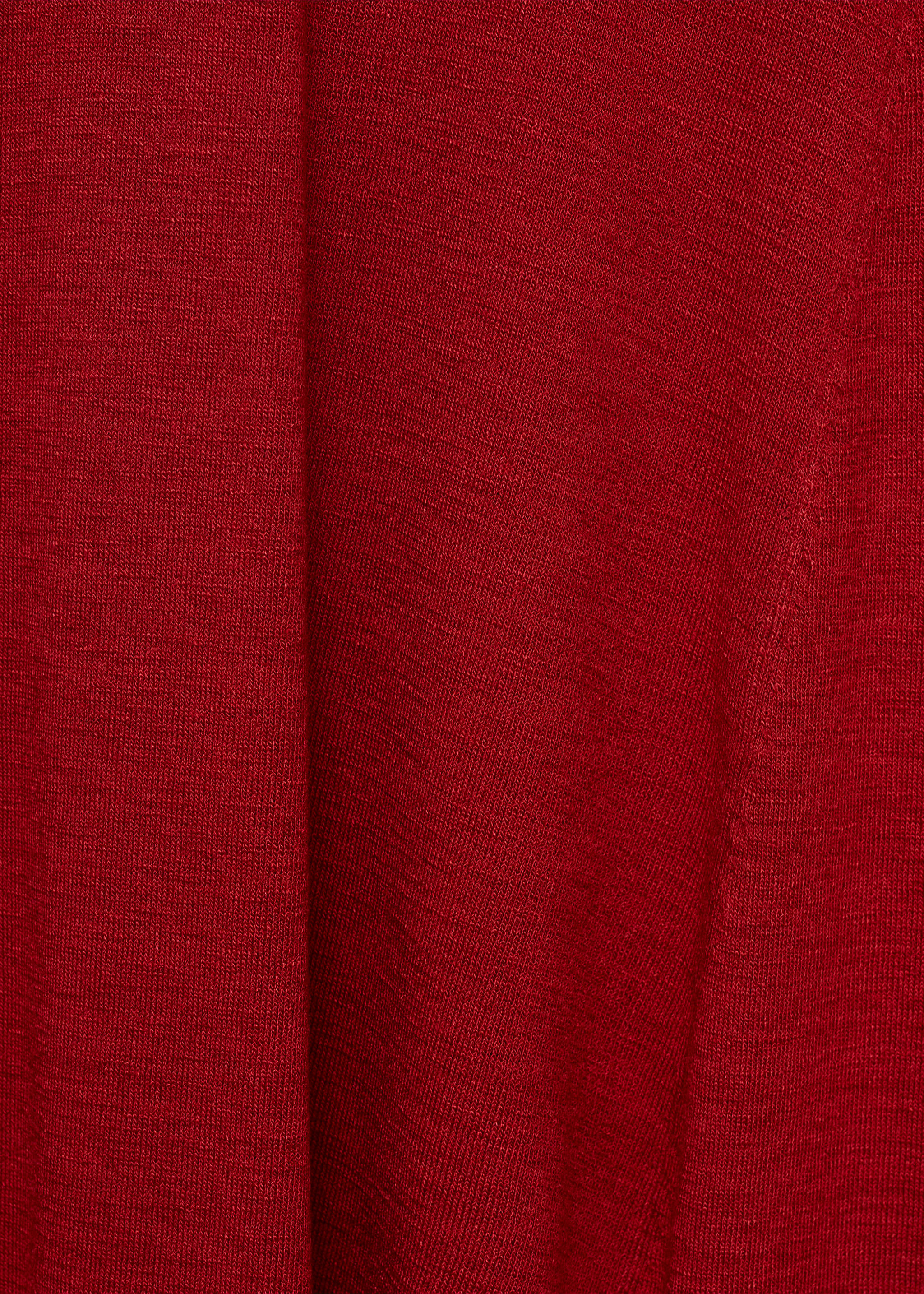 Fine-knit flared dress - Details of the article 0, Red. Ref: 17071186-00.