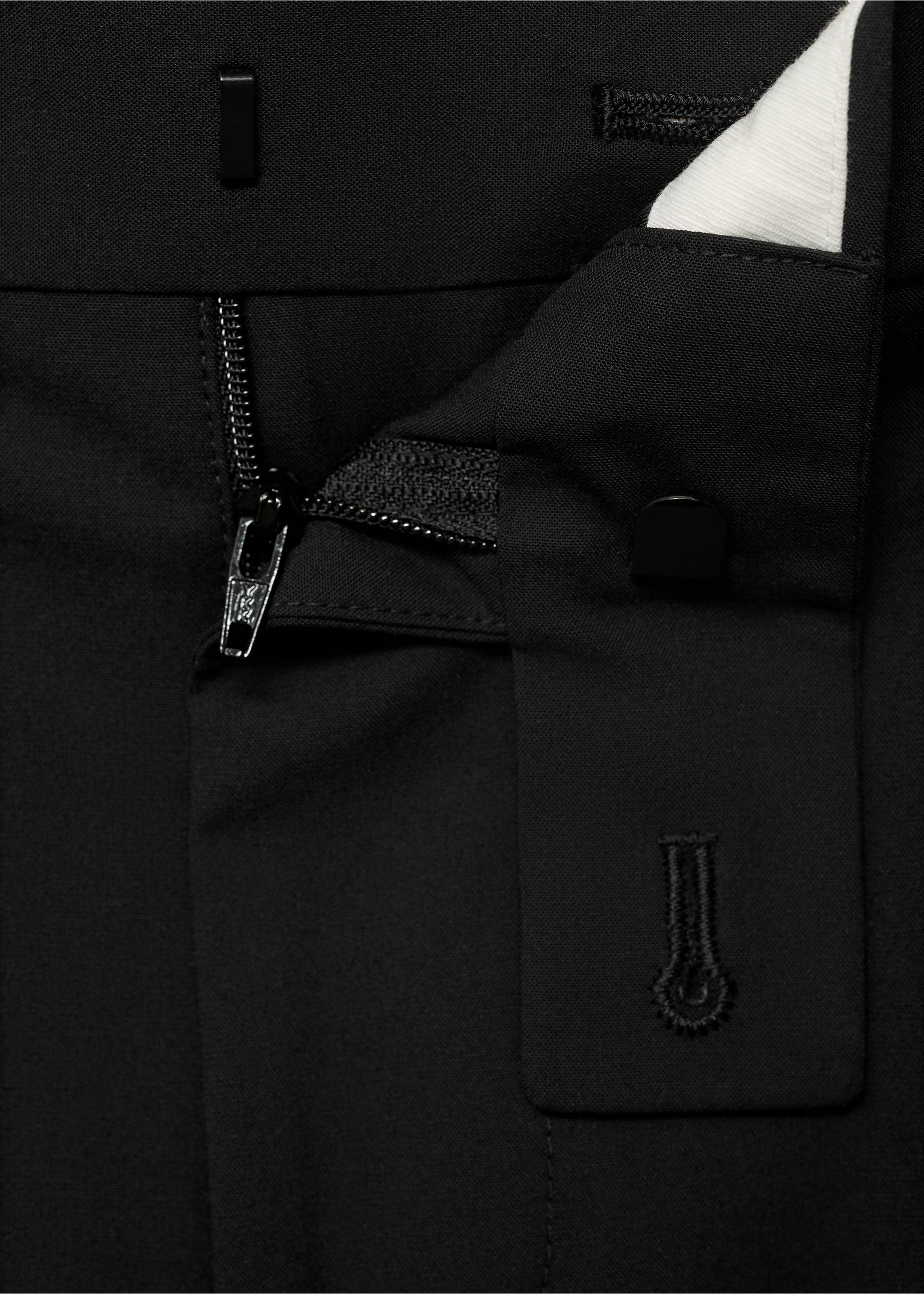 Boston regular-fit suit trousers - Details of the article 8, Black. Ref: 17071189-00.