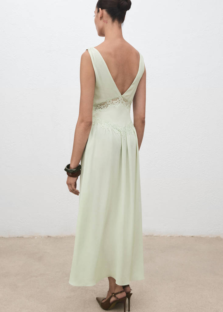 green lace cami dress camisole HOCO26