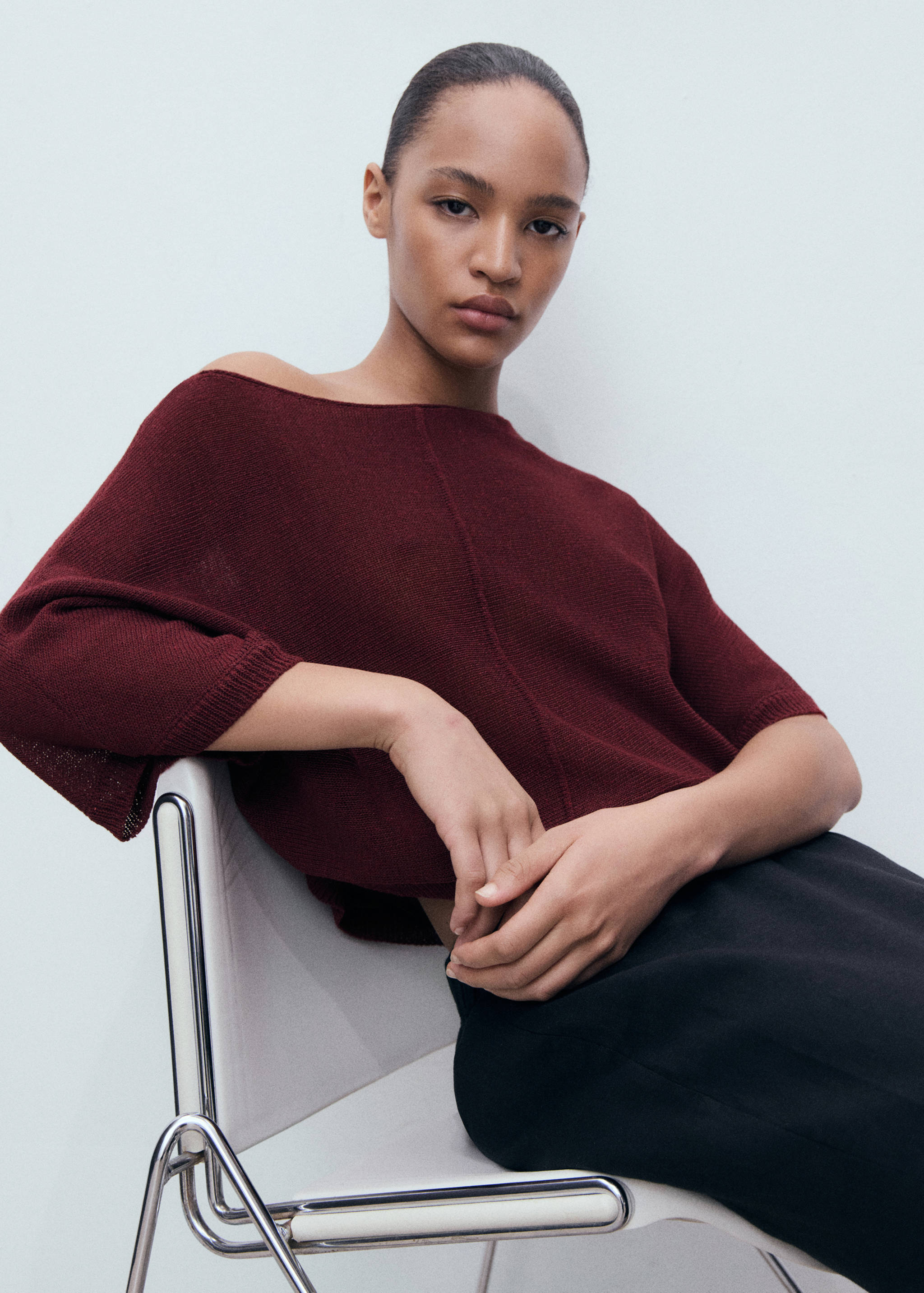 Oversized fine-knit sweater - Details of the article 2
