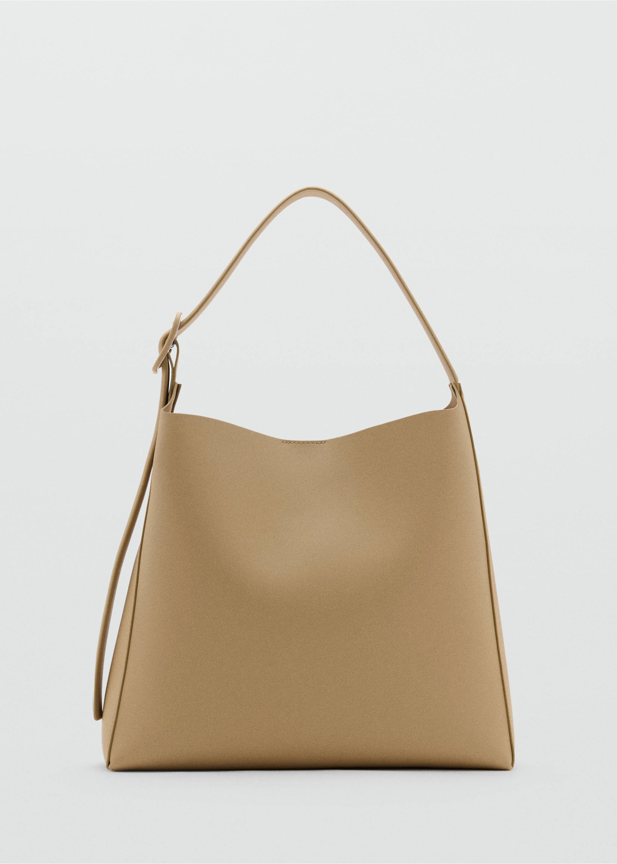 Faux-leather bucket handbag - Article without model, Vanilla. Ref: 17071197-00.