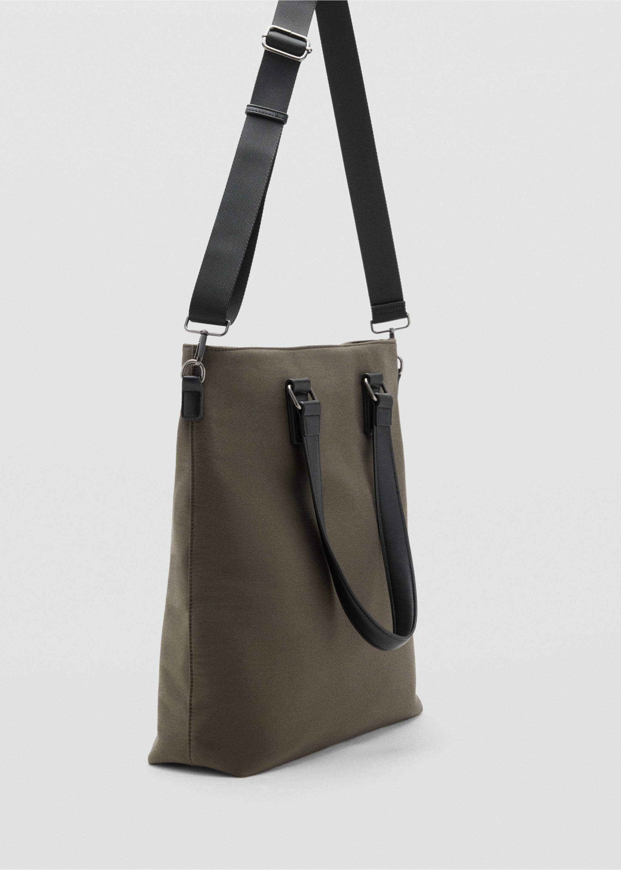 Shopper-Bag mit Henkel - Mittlere Ansicht, Khaki. Ref: 17071200-00.