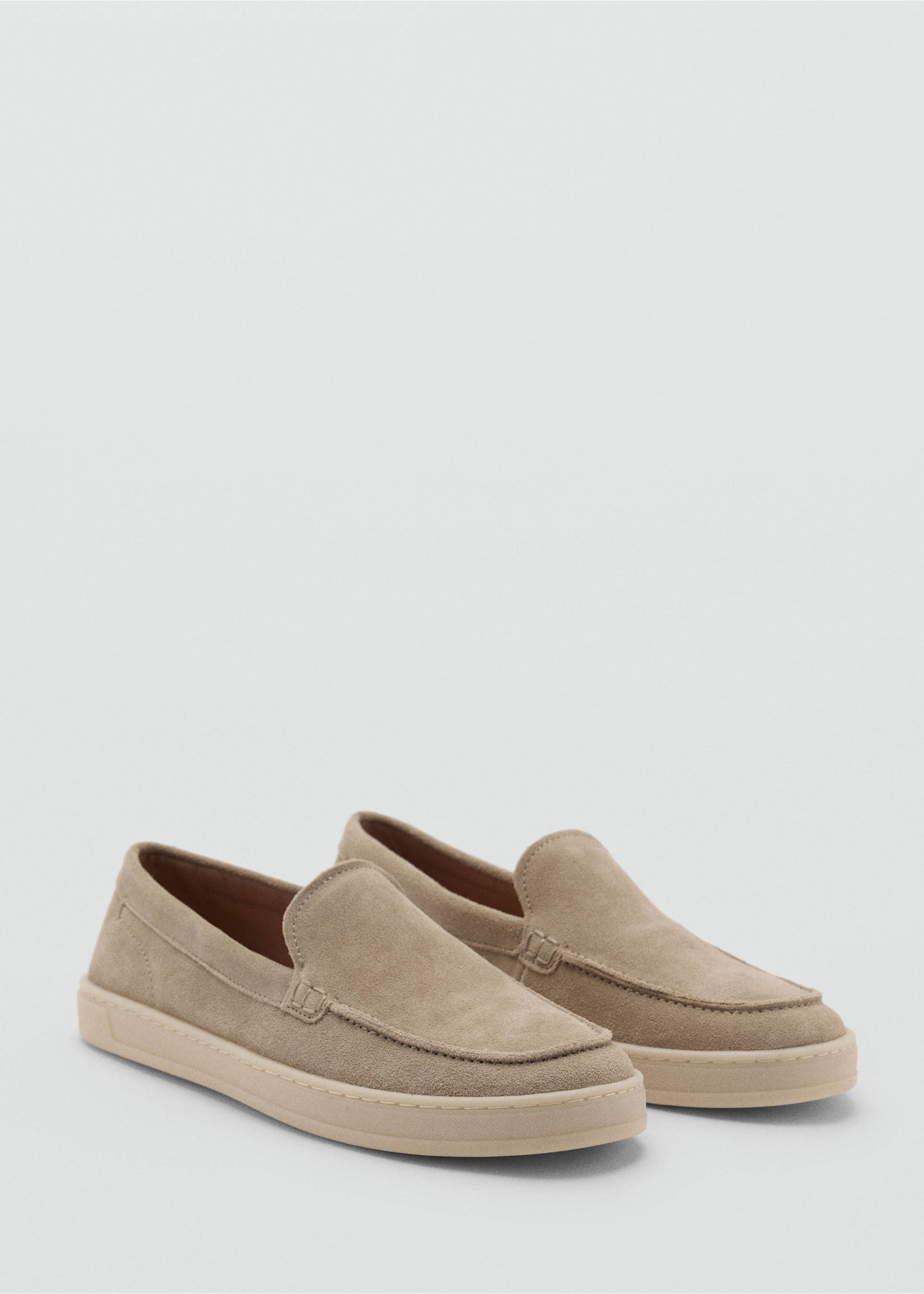 Split leather shoes - Medium plane, Sand. Ref: 17071212-00.