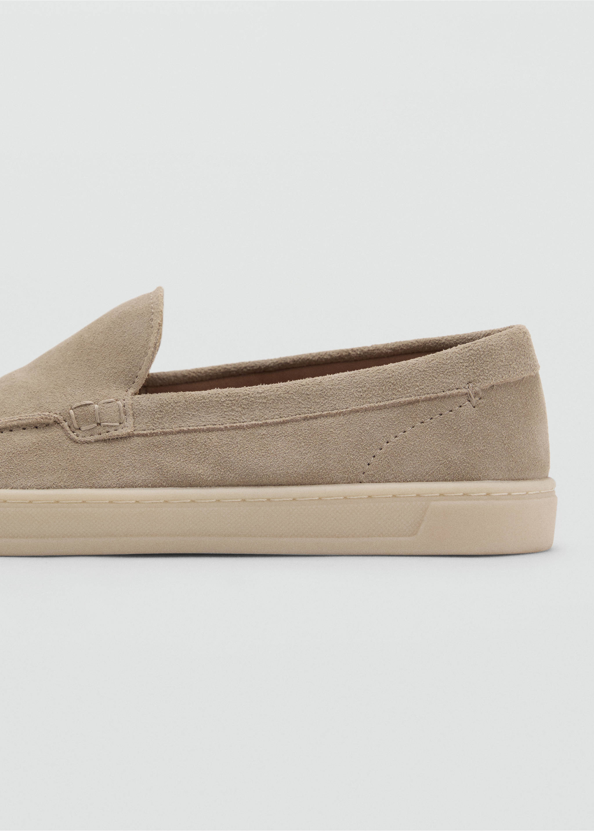 Split leather shoes - Details of the article 1, Sand. Ref: 17071212-00.