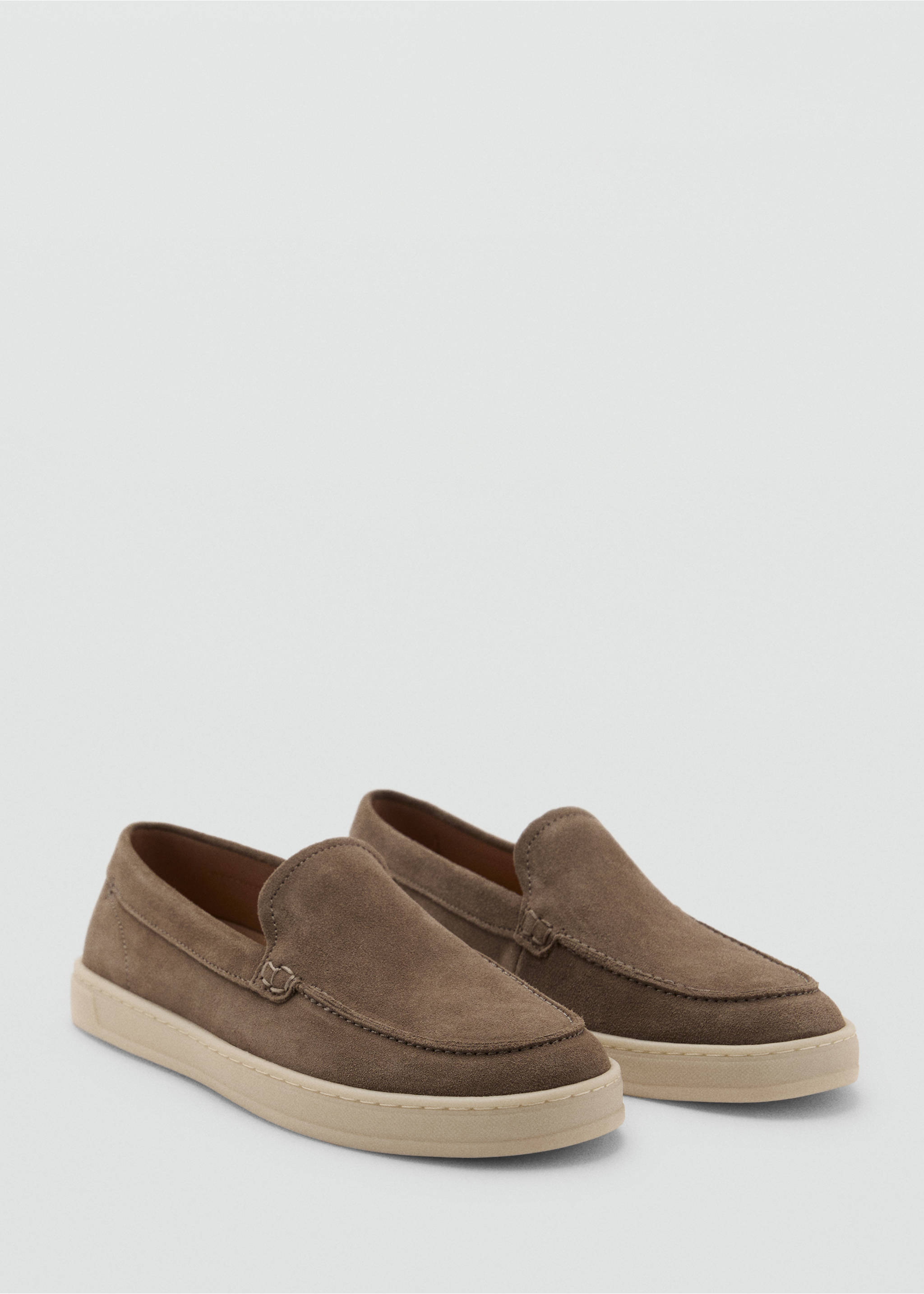 Split leather shoes - Medium plane, Brown. Ref: 17071212-00.