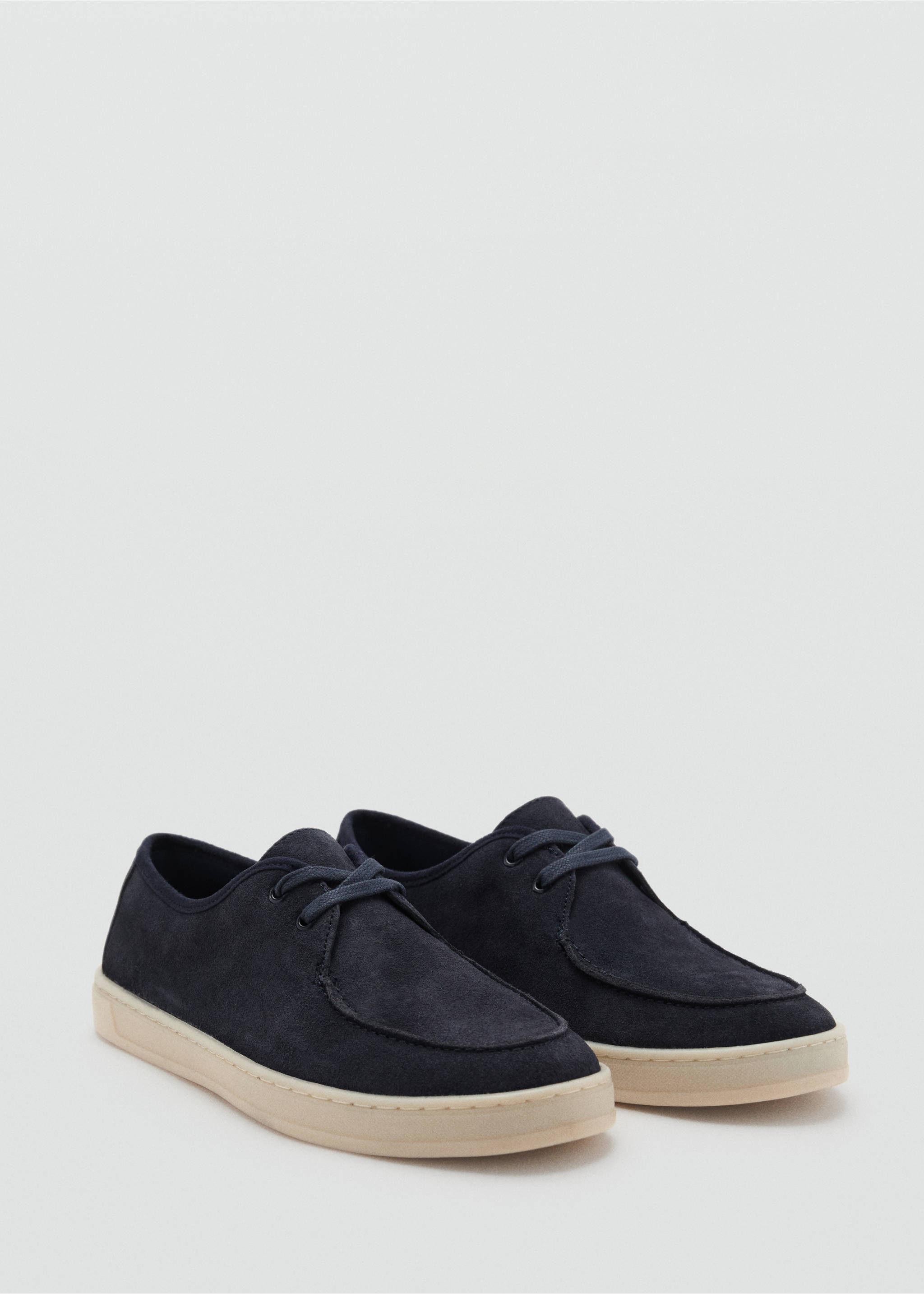 Suede nautical shoes - Medium plane, Dark Navy. Ref: 17071213-00.