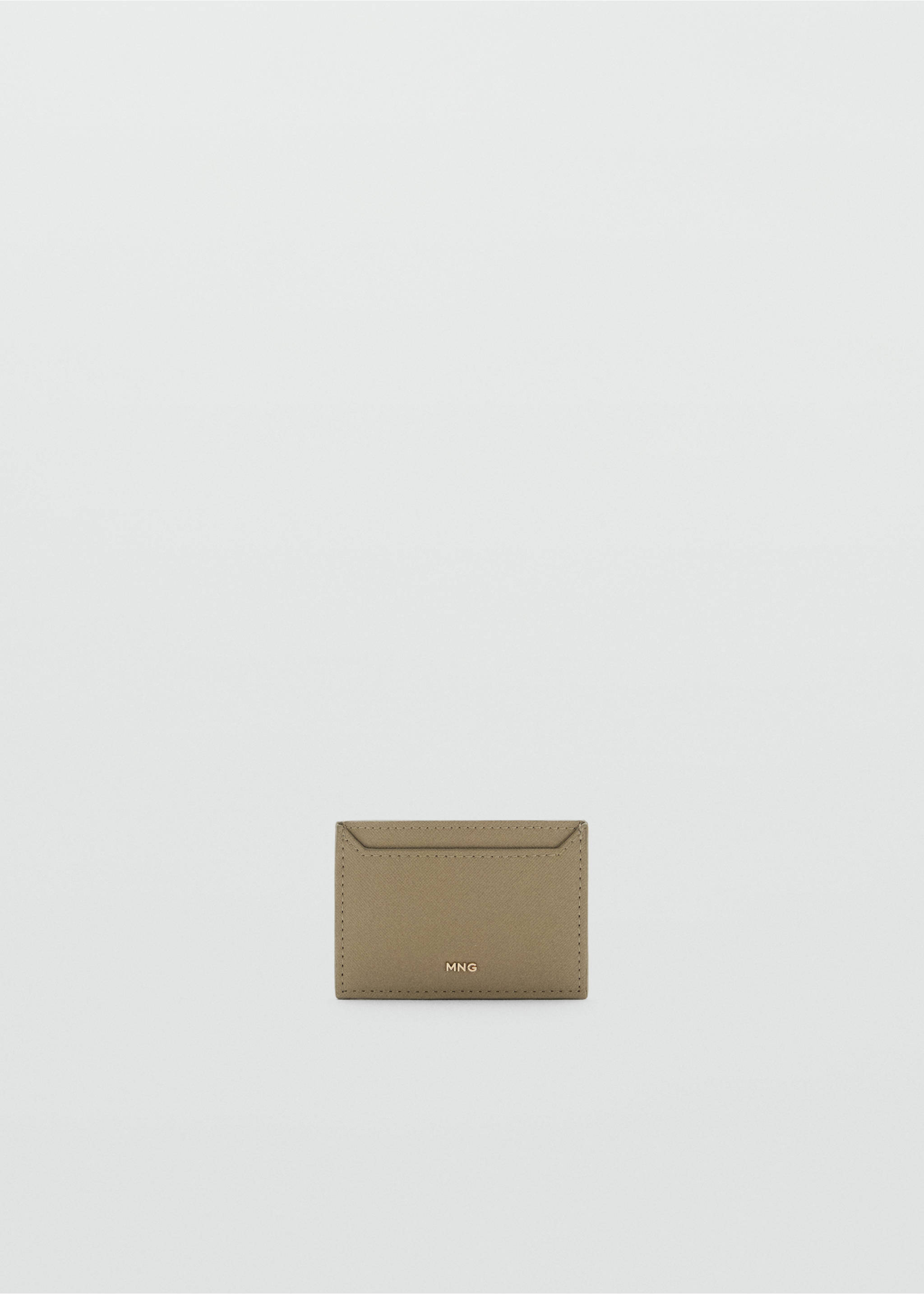 Saffiano-effect cardholder - Article without model, Khaki. Ref: 17071216-00.