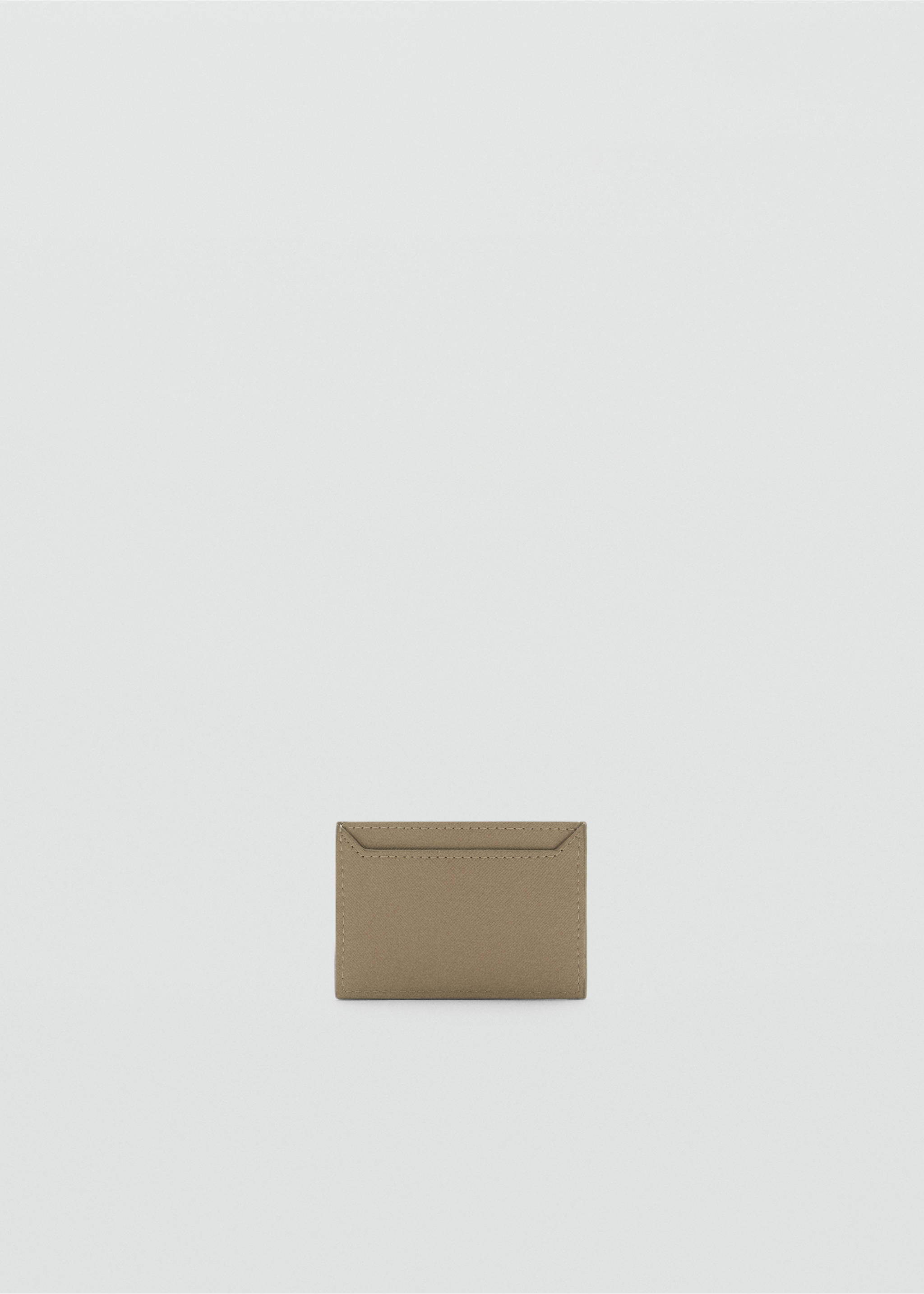 Saffiano-effect cardholder - Medium plane, Khaki. Ref: 17071216-00.