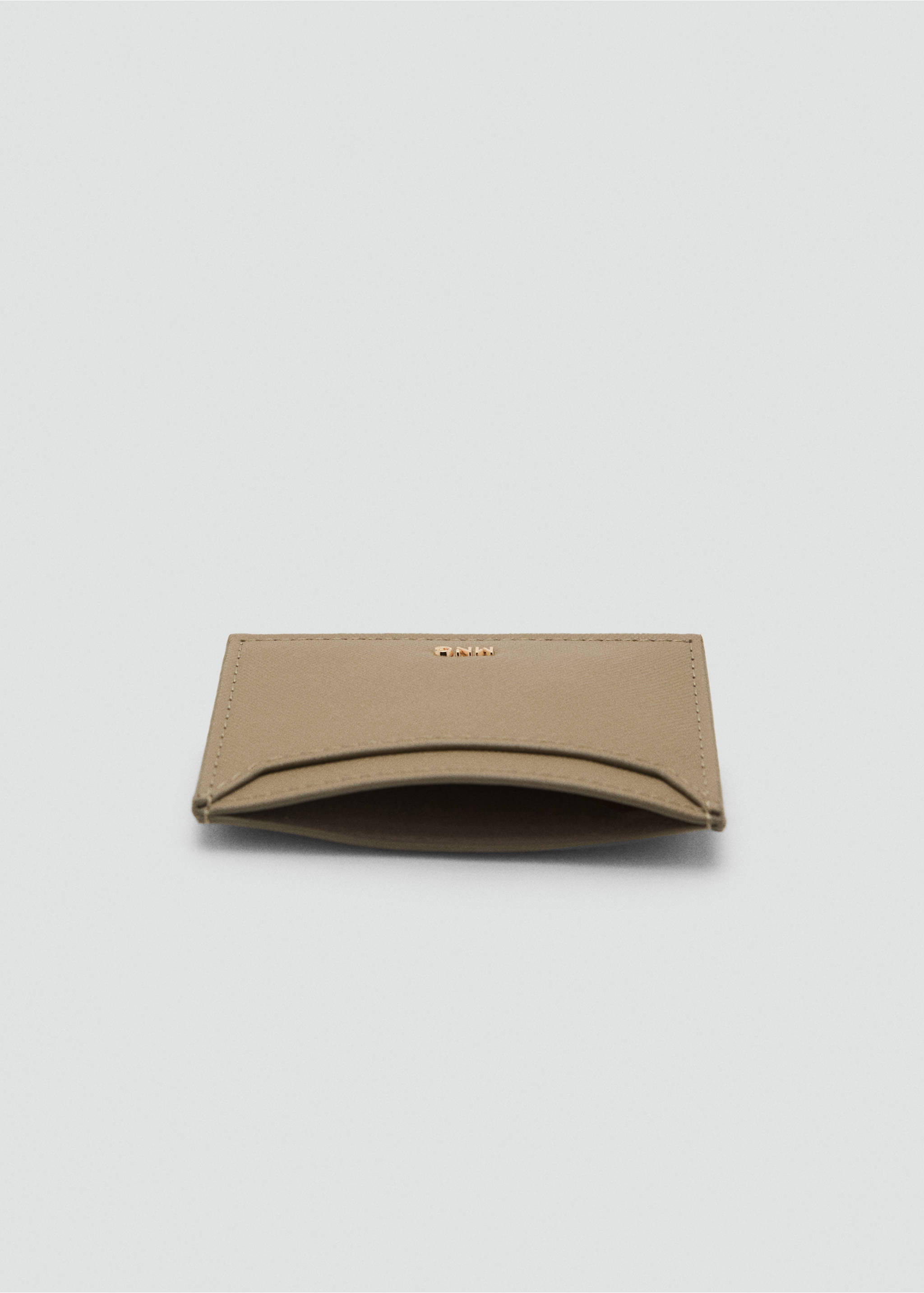 Saffiano-effect cardholder - Details of the article 1, Khaki. Ref: 17071216-00.