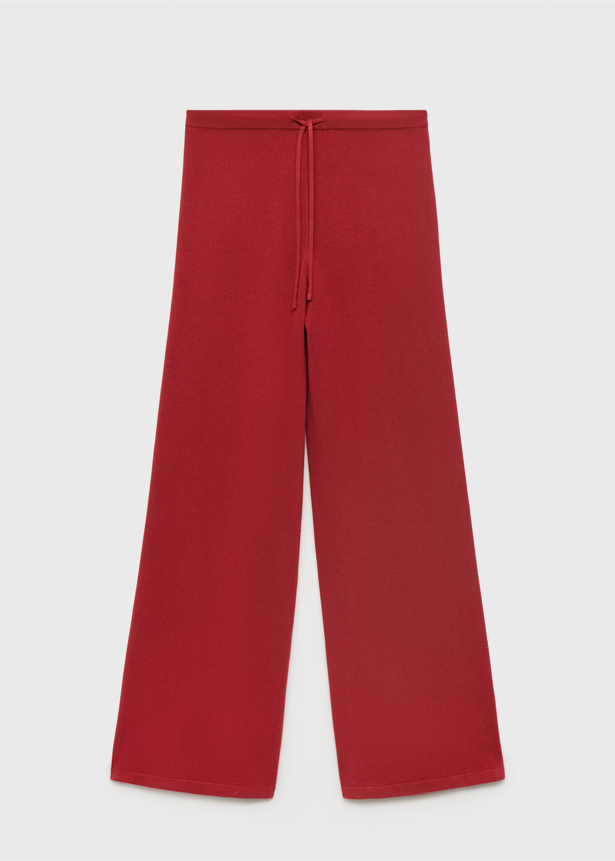Straight knitted trousers - Article without model, Red. Ref: 17071217-00.