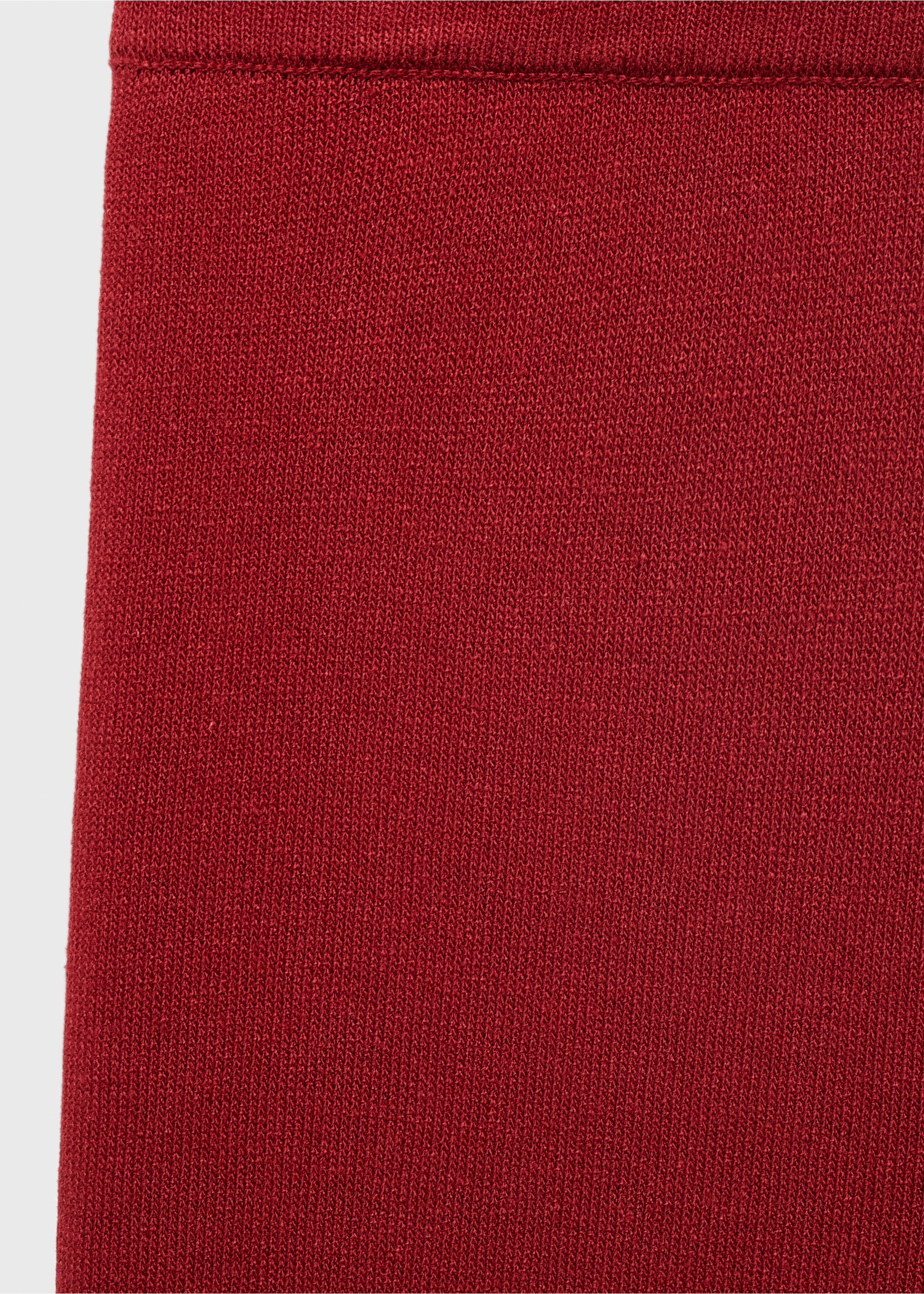 Straight knitted trousers - Details of the article 0, Red. Ref: 17071217-00.