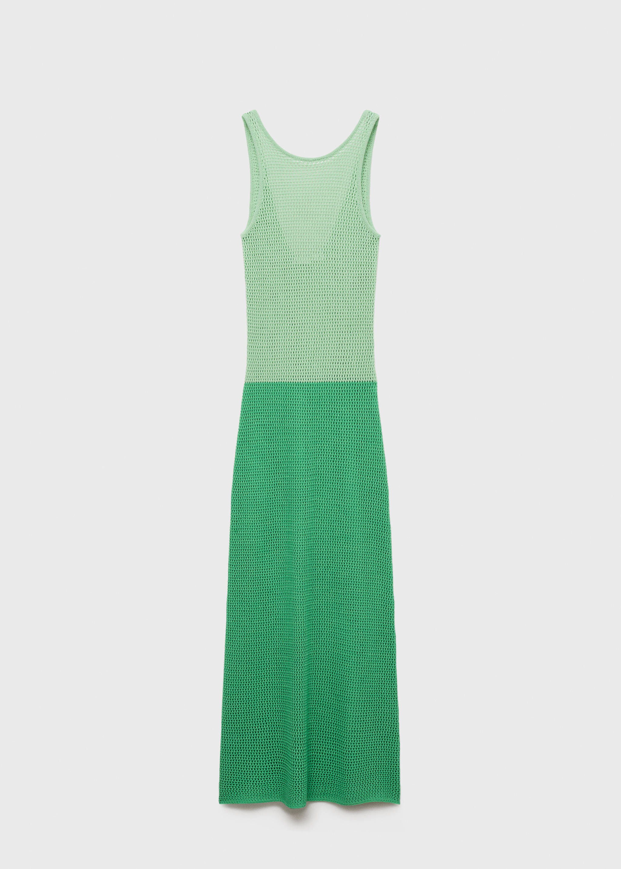 Vestido largo crochet bicolor - Artículo sin modelo