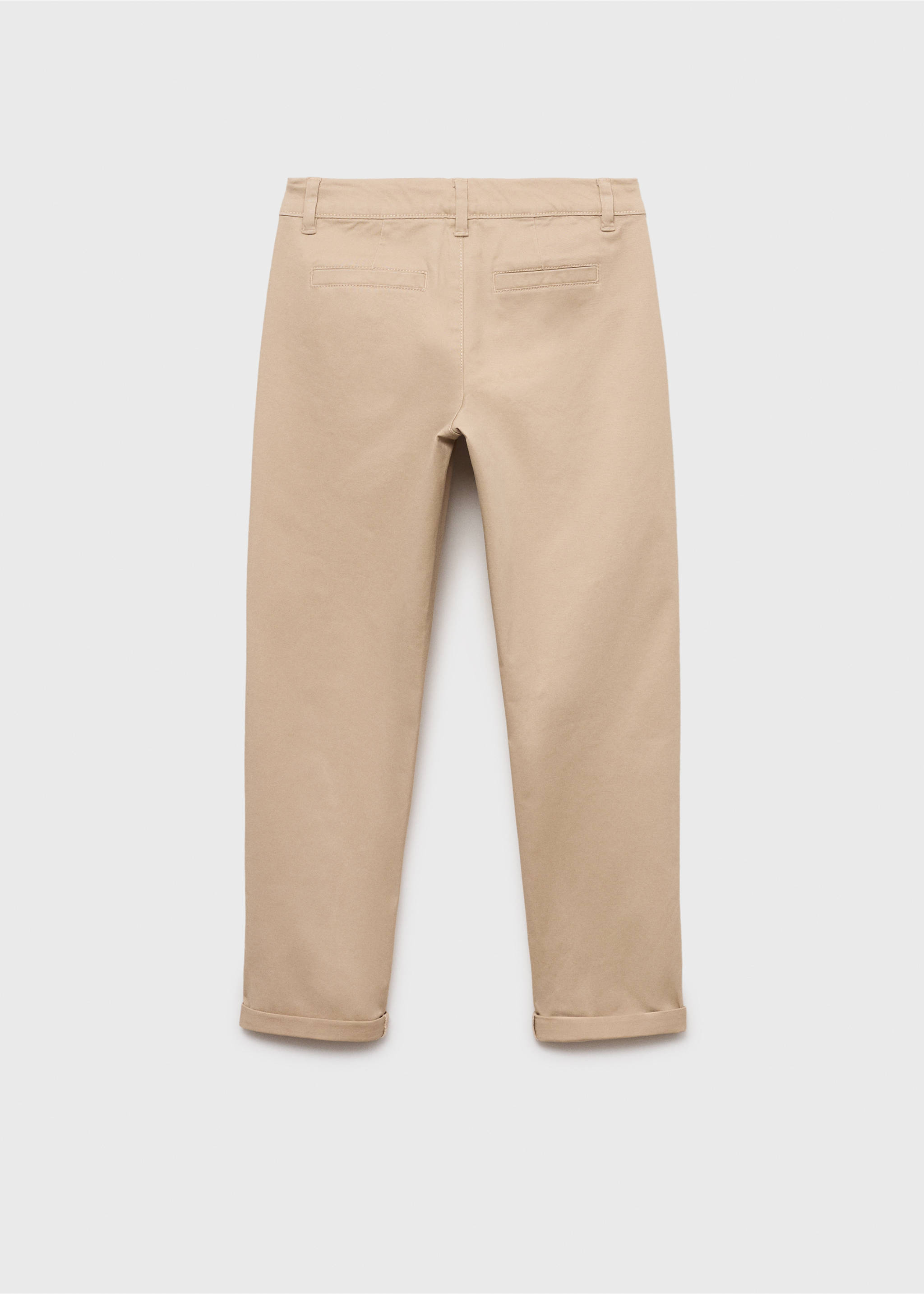 Plain chino pants - Reverse of the article, Sand. Ref: 17071219-00.