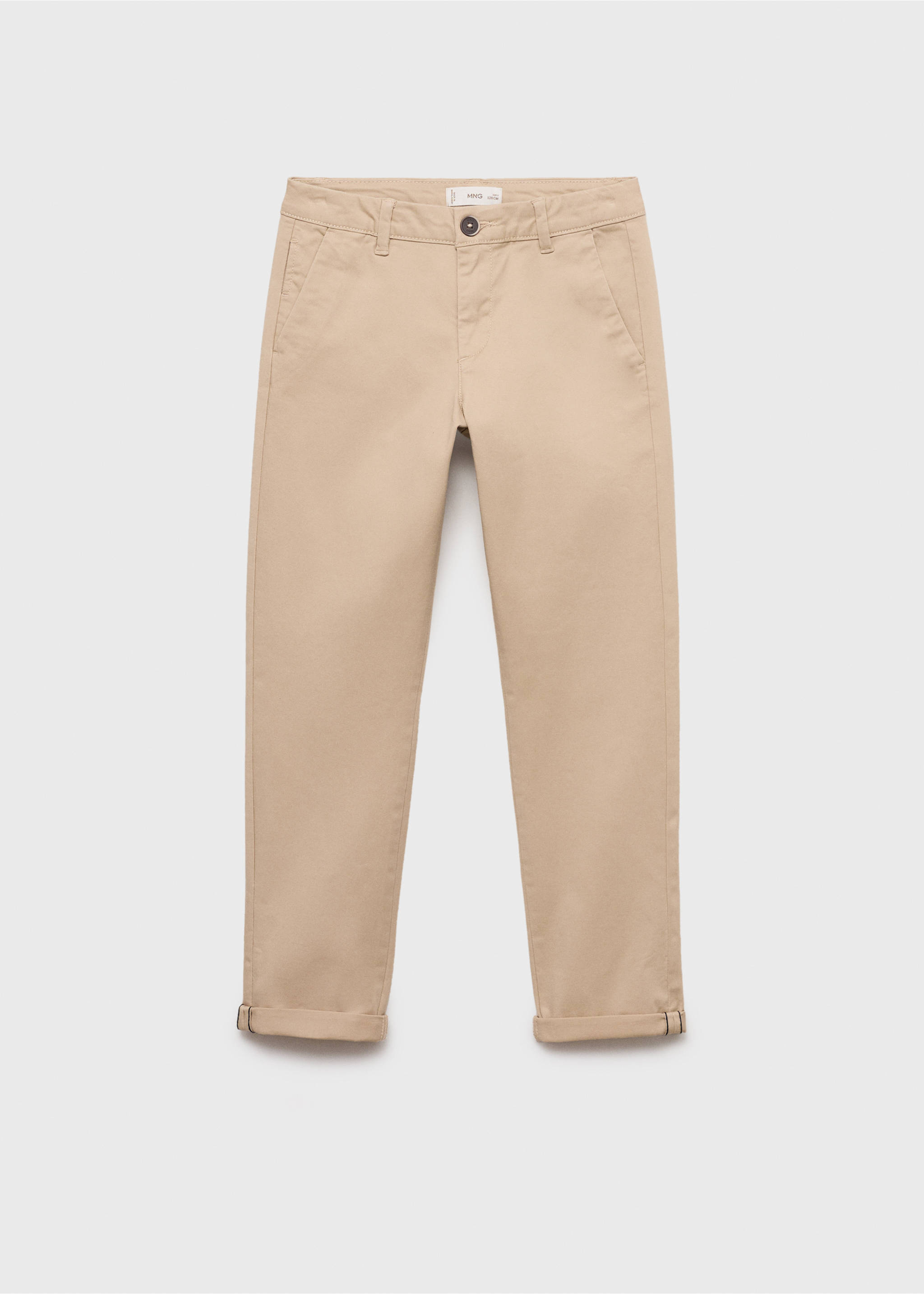 Unifarbene Chino-Hose - Artikel ohne Model, Sandfarben. Ref: 17071219-00.
