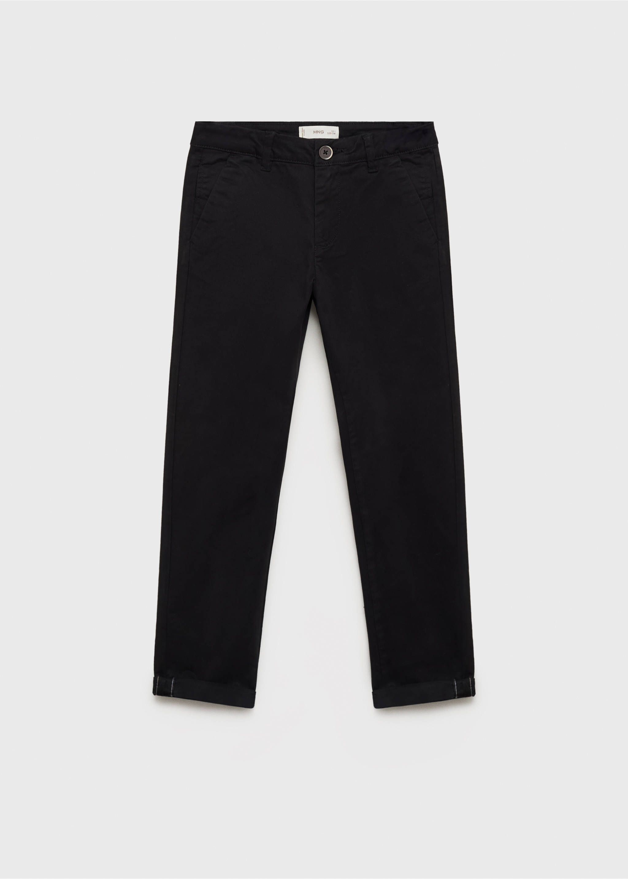 Plain chino pants - Article without model, Black. Ref: 17071219-00.