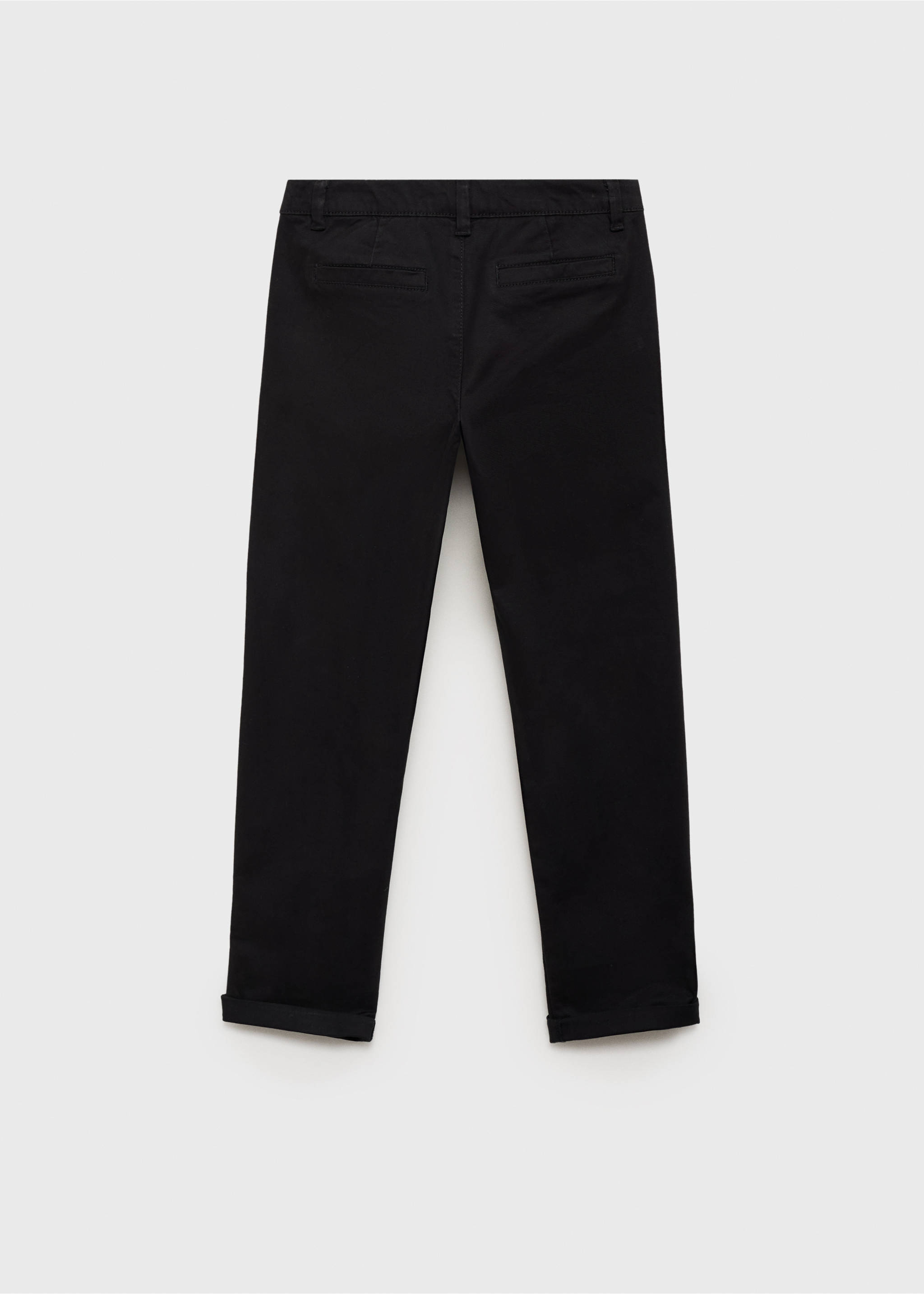 Plain chino pants - Reverse of the article, Black. Ref: 17071219-00.