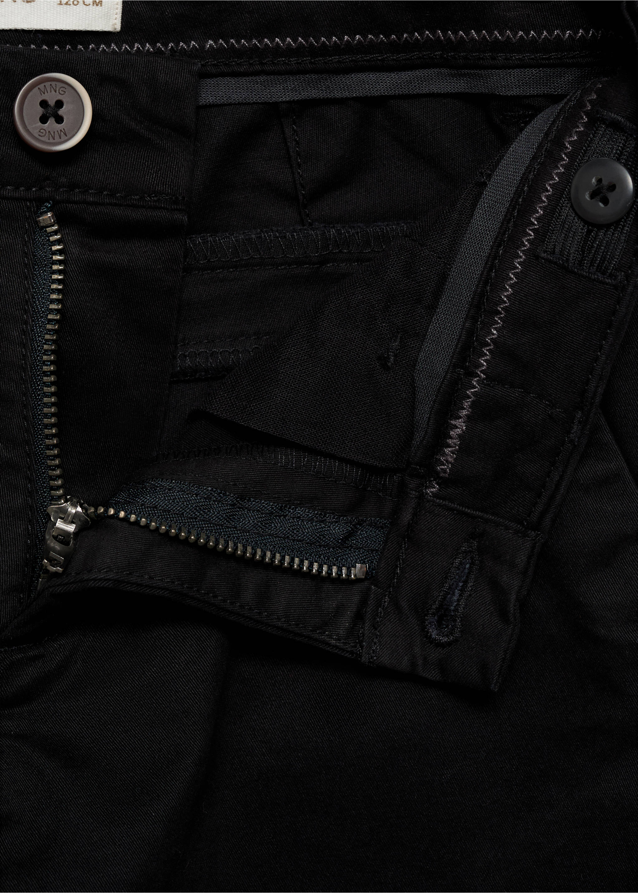 Plain chino pants - Details of the article 8, Black. Ref: 17071219-00.