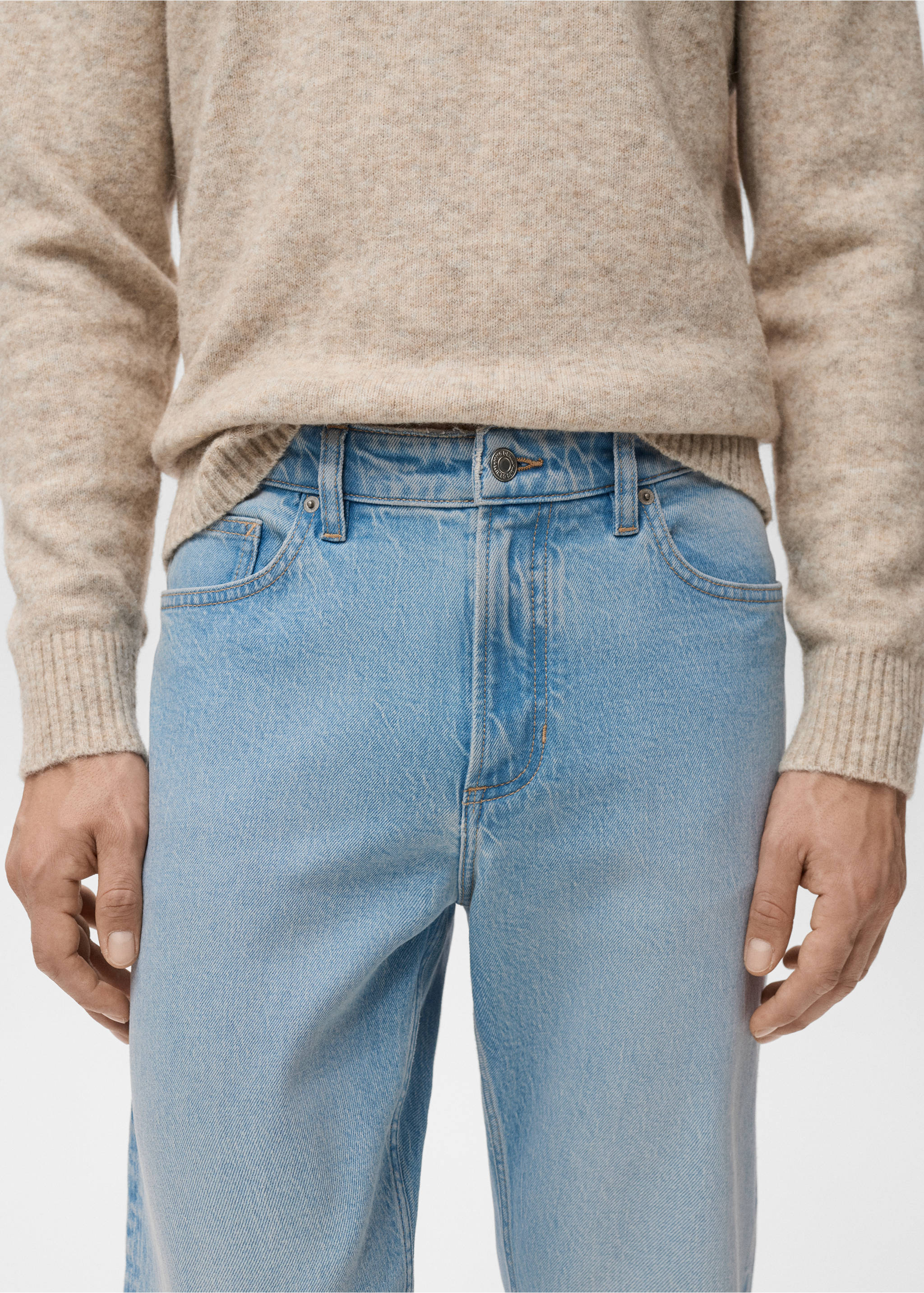 Ben Jeans im Cropped Tapered Fit - Detail des Artikels 1, Hellblau. Ref: 17071220-00.