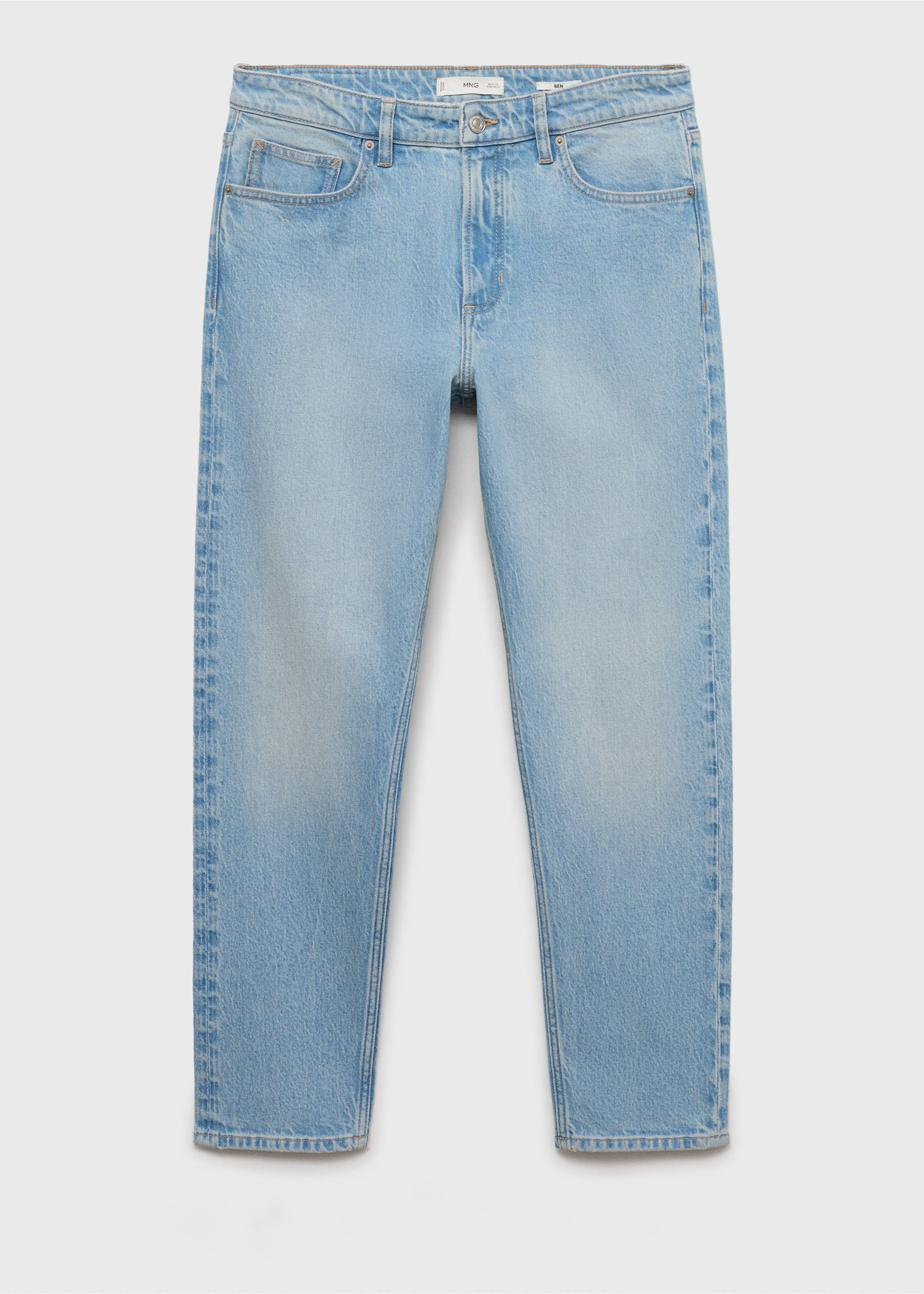 Ben cropped tapered-fit jeans - Artikel zonder model, Lichtblauw. Ref: 17071220-00.