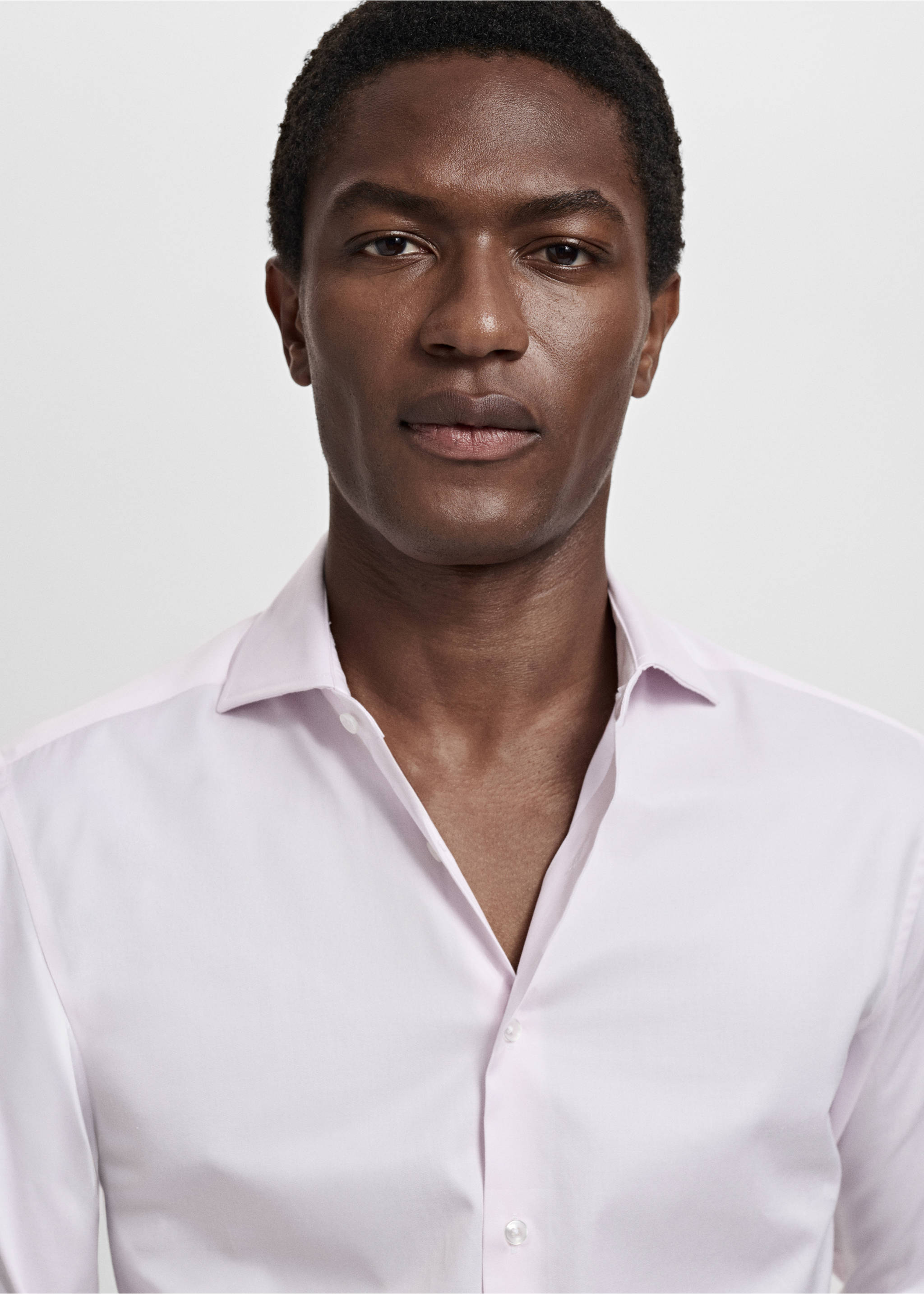 Camisa vestit slim fit 100% cotó - Detall de l'article 1, Rosa clar. Ref: 17071226-00.