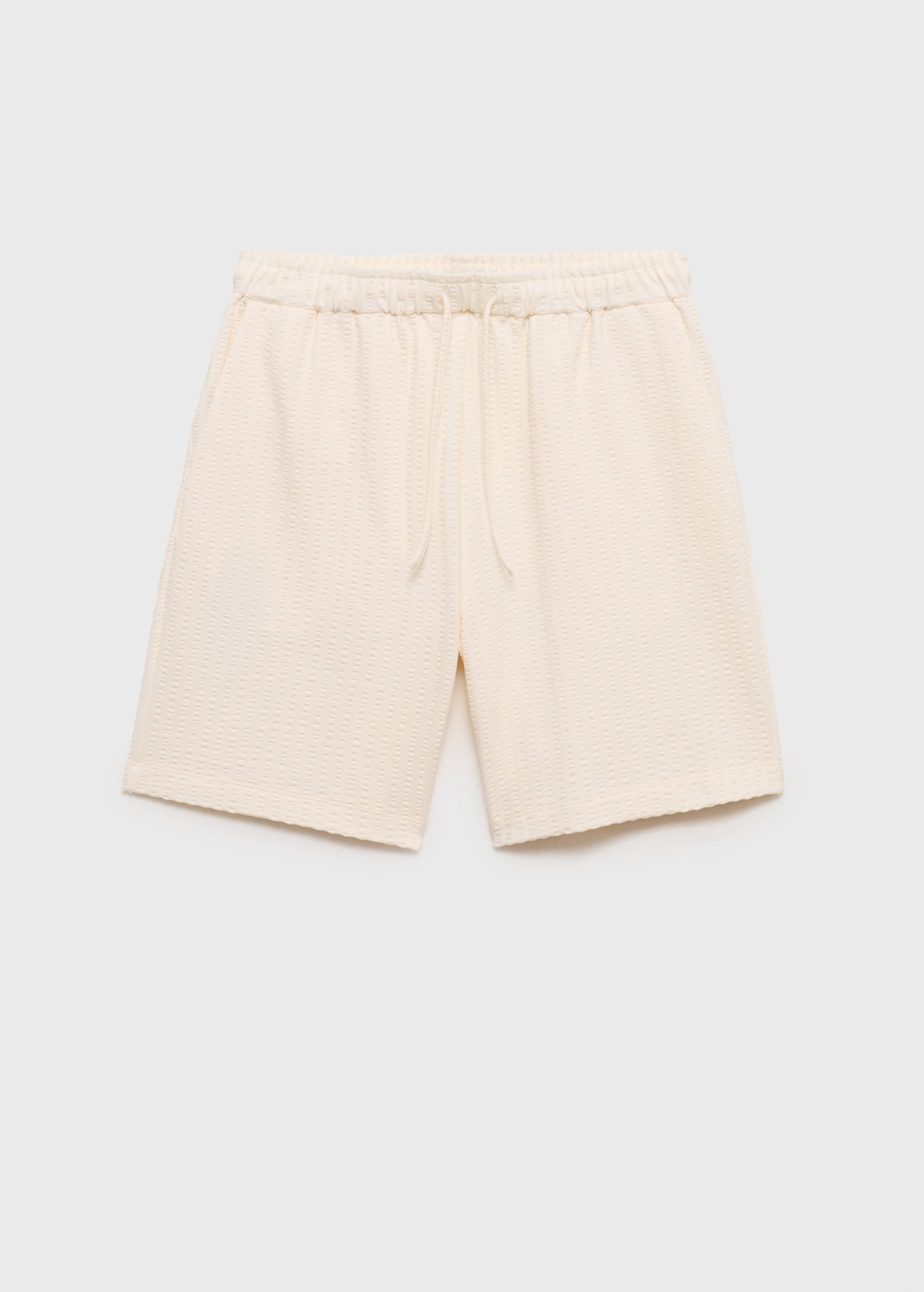 Bermuda coton seersucker cordon - Article sans modèle
