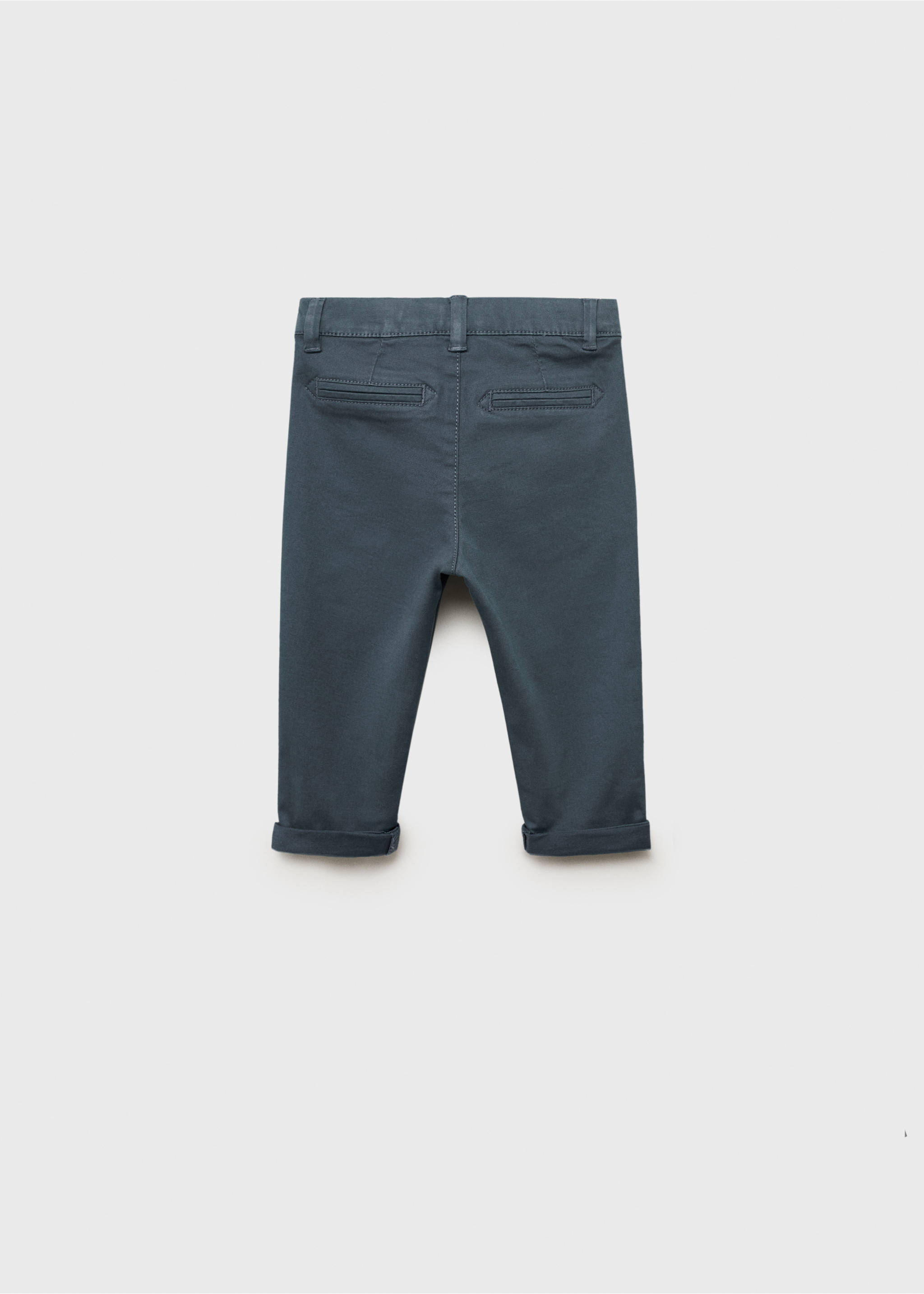 Pantalón chino algodón - Reverso del artículo, Azul. Ref: 17071230-00.