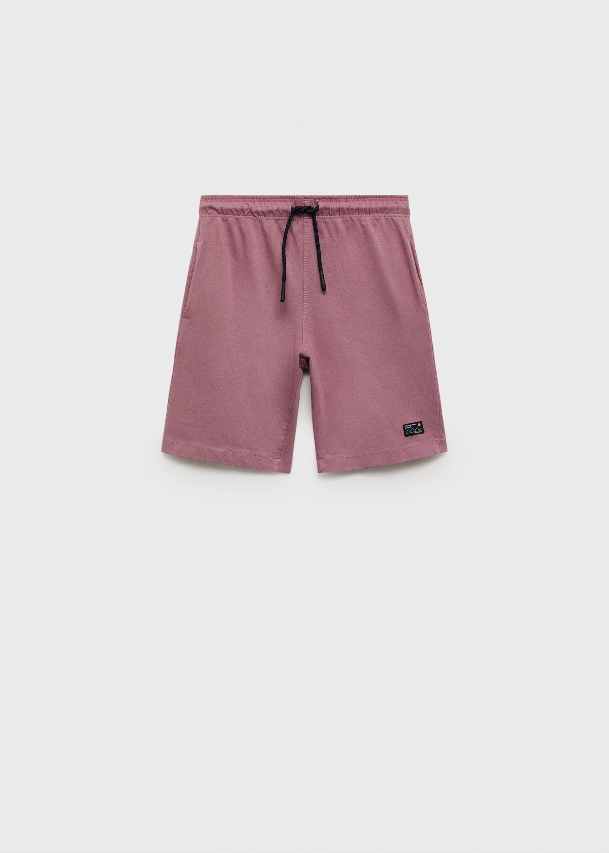 Comfy-fit bermuda shorts with drawstring - Article without model, Cherry. Ref: 17071231-00.