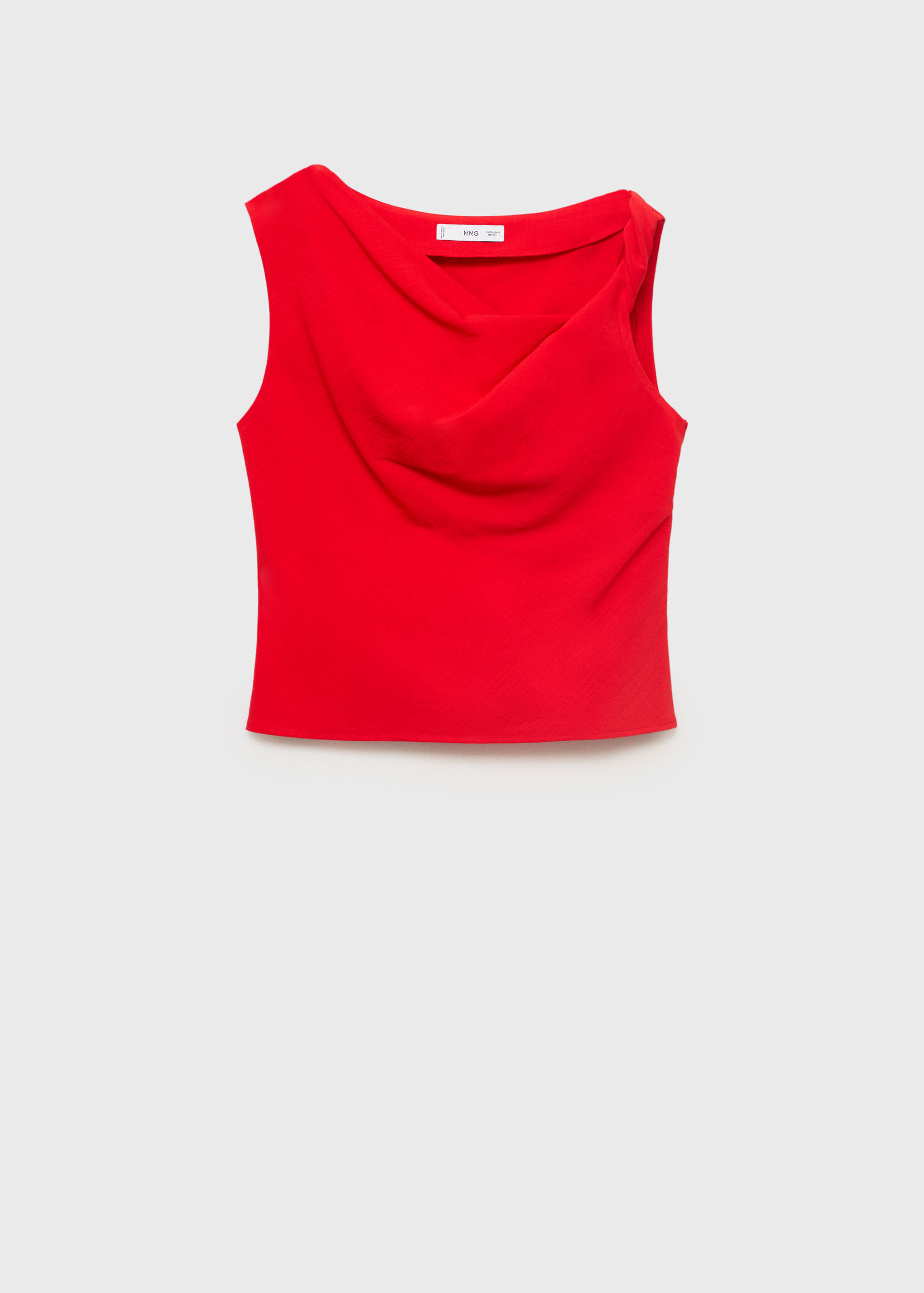 Asymmetrical draped top with straps - Article without model
