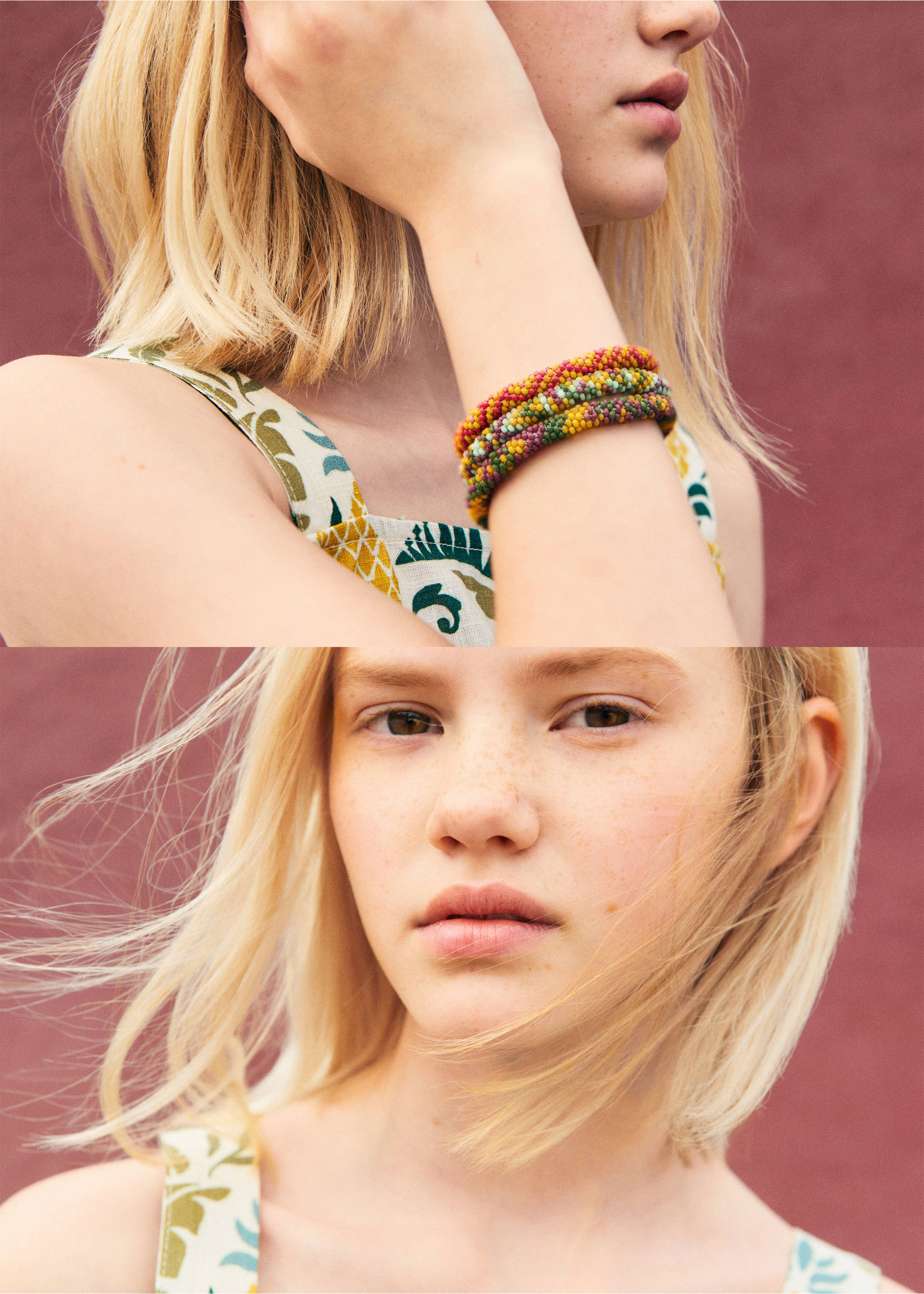 Pack of 3 bracelets - Details of the article 5, Maroon. Ref: 17071233-00.