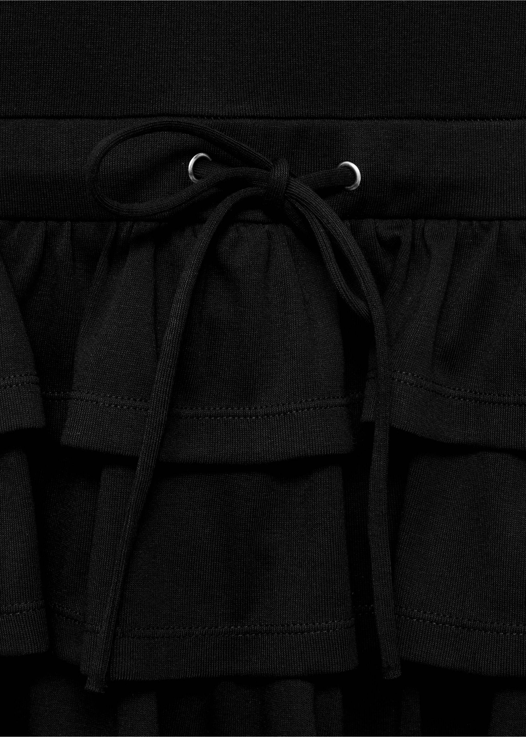 Halter-neck ruffle dress - Details of the article 8, Black. Ref: 17071236-00.
