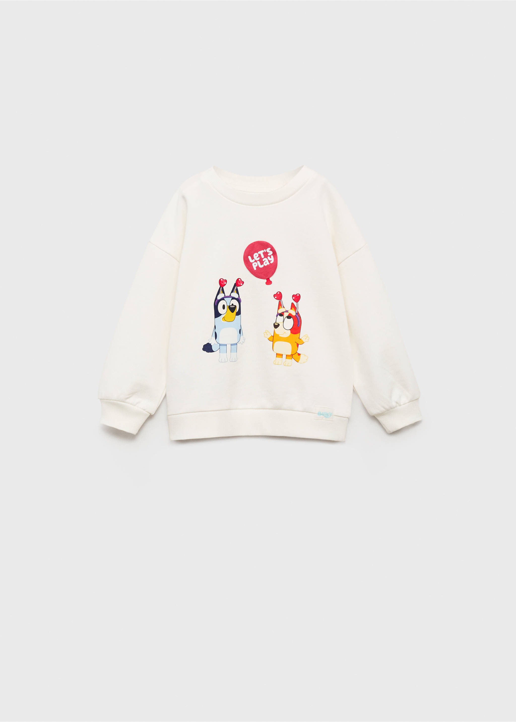 Sweat-shirt imprimé Bluey - Article sans modèle, Blanc cassé. Ref: 17071237-00.