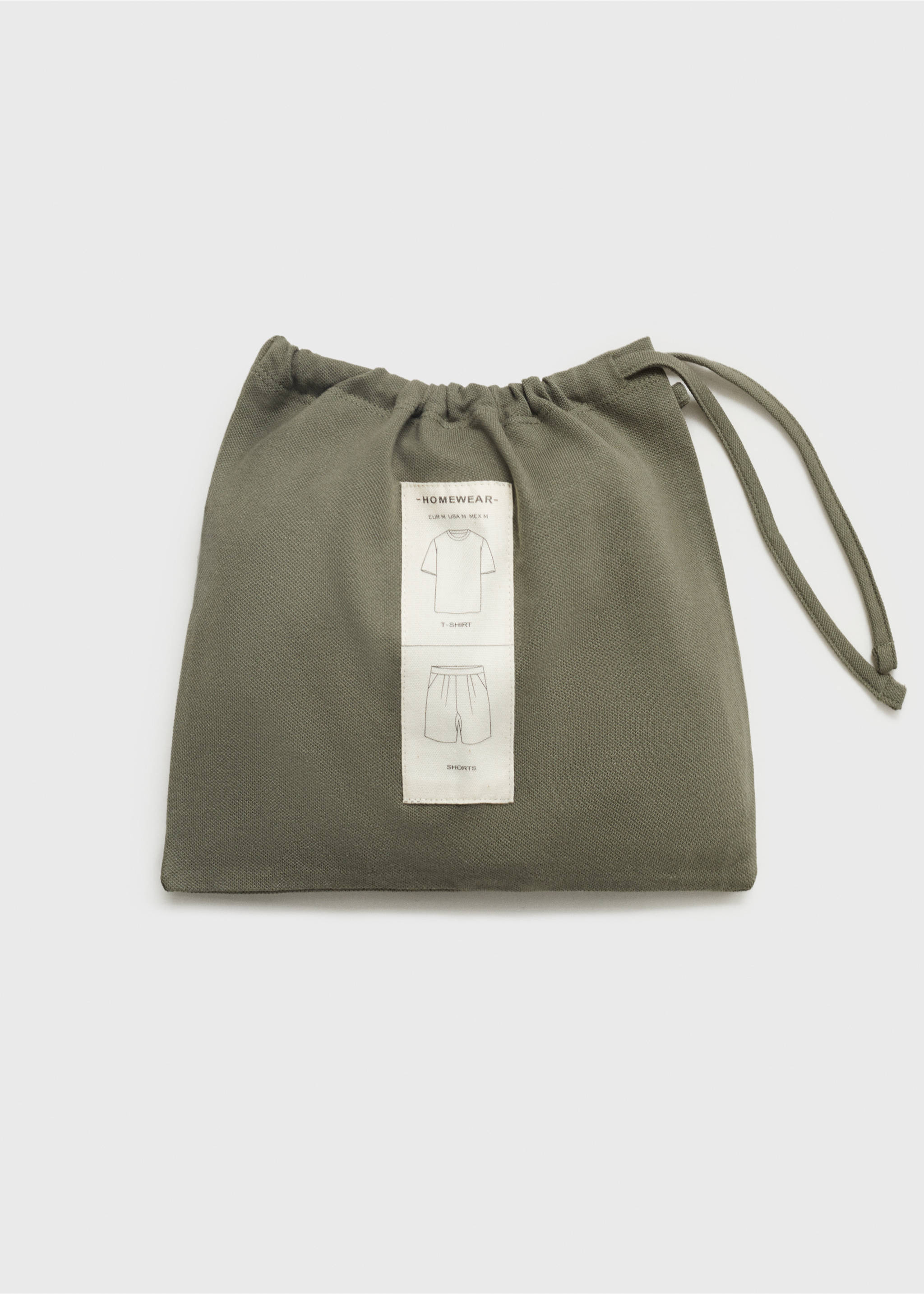 Cotton pyjama shorts pack - Details of the article 0, Khaki. Ref: 17071240-00.