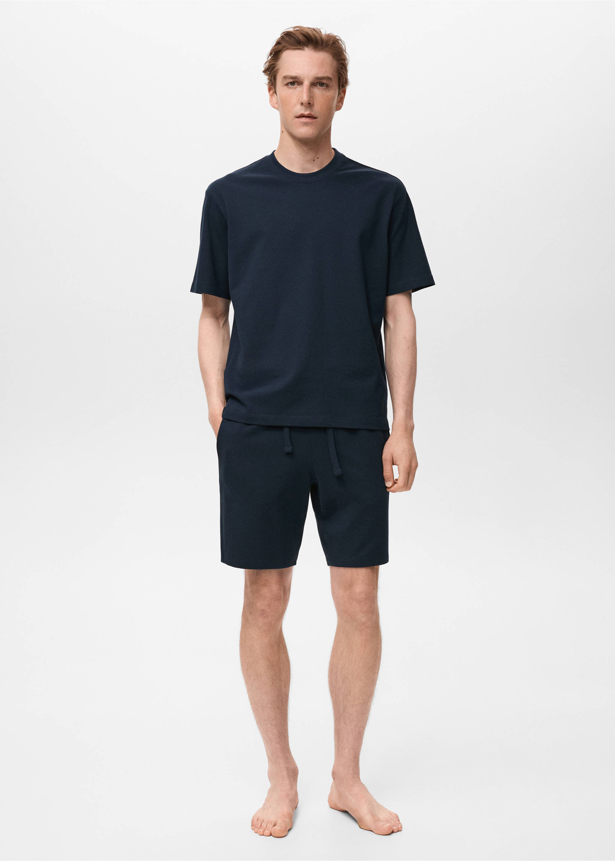 Cotton pyjama shorts pack - General plane, Dark Navy. Ref: 17071240-00.