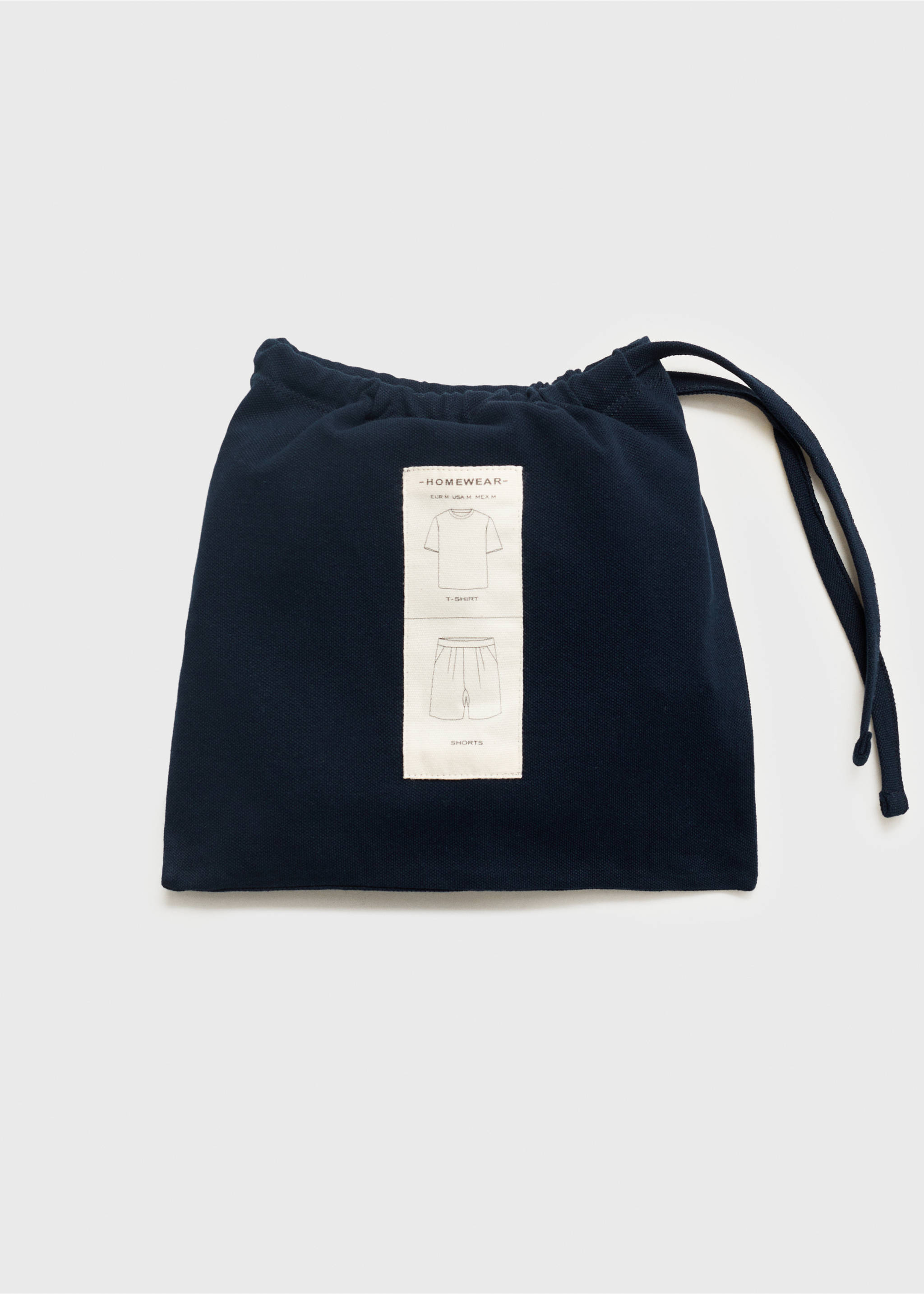 Cotton pyjama shorts pack - Details of the article 0, Dark Navy. Ref: 17071240-00.