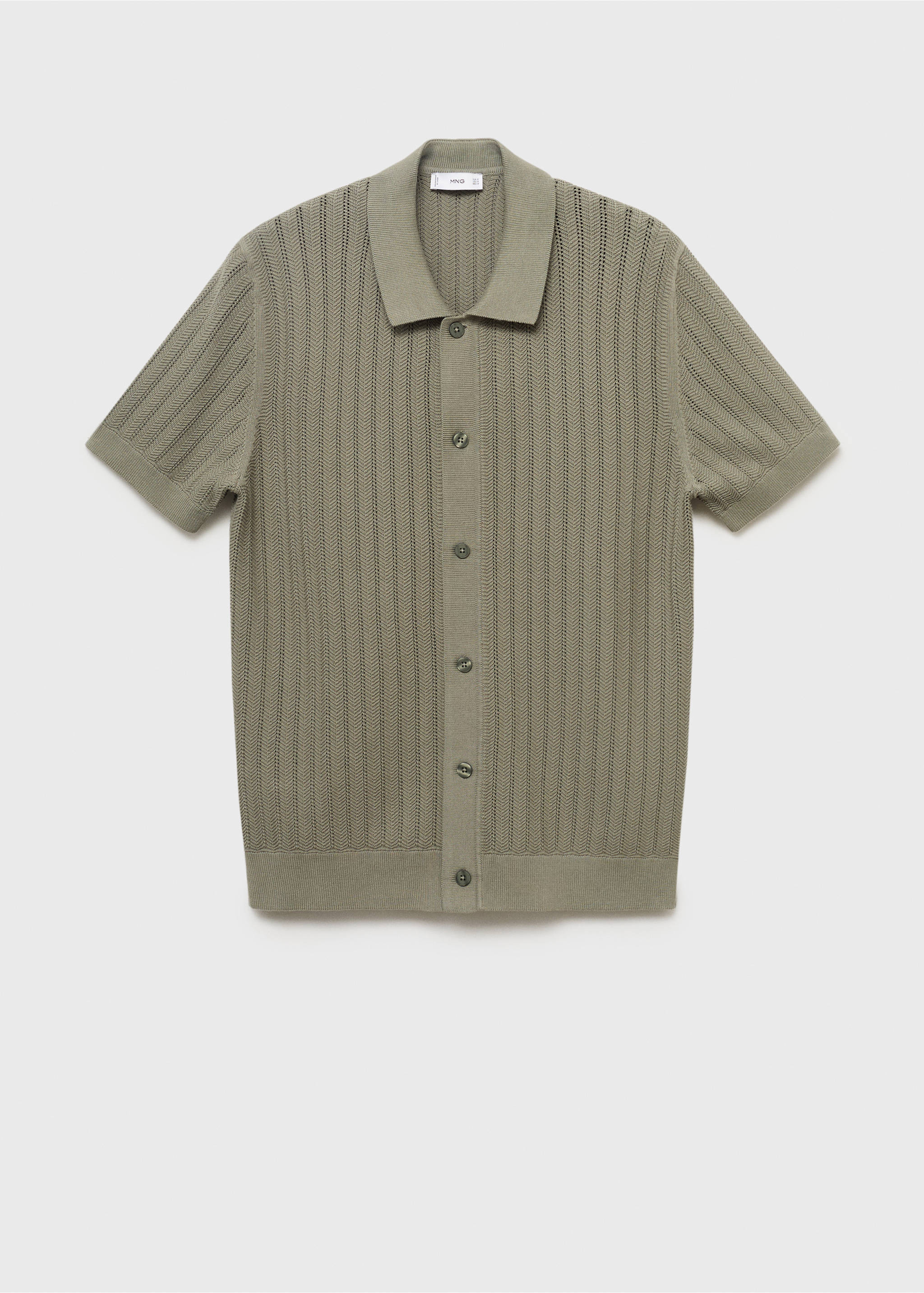 Strukturiertes Hemd aus 100 % Baumwolle - Artikel ohne Model, Khaki. Ref: 17071242-00.